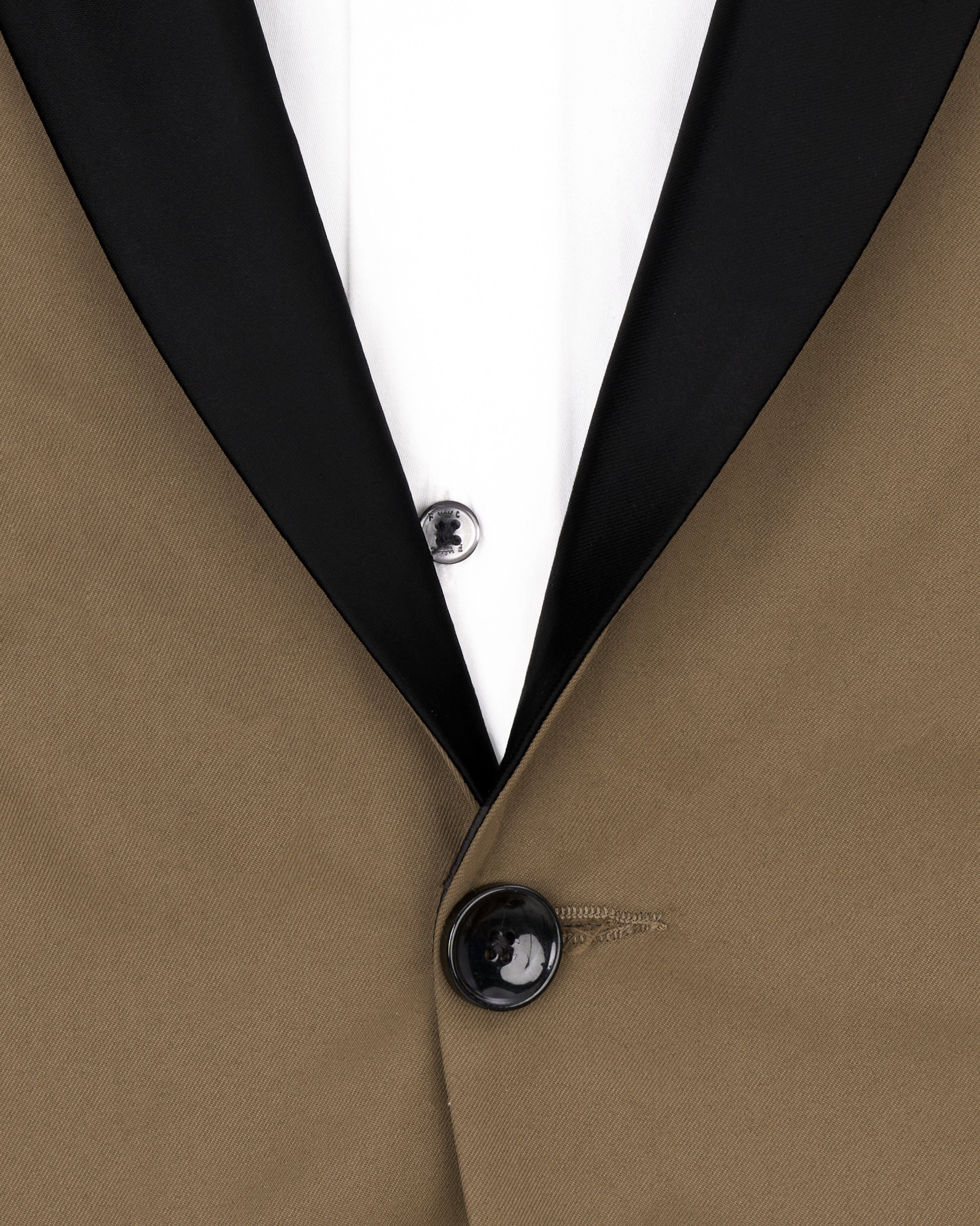 Khaki Brown Tuxedo Blazer BL2465-BKL-36, BL2465-BKL-38, BL2465-BKL-40, BL2465-BKL-42, BL2465-BKL-44, BL2465-BKL-46, BL2465-BKL-48, BL2465-BKL-50, BL2465-BKL-52, BL2465-BKL-54, BL2465-BKL-56, BL2465-BKL-58, BL2465-BKL-60