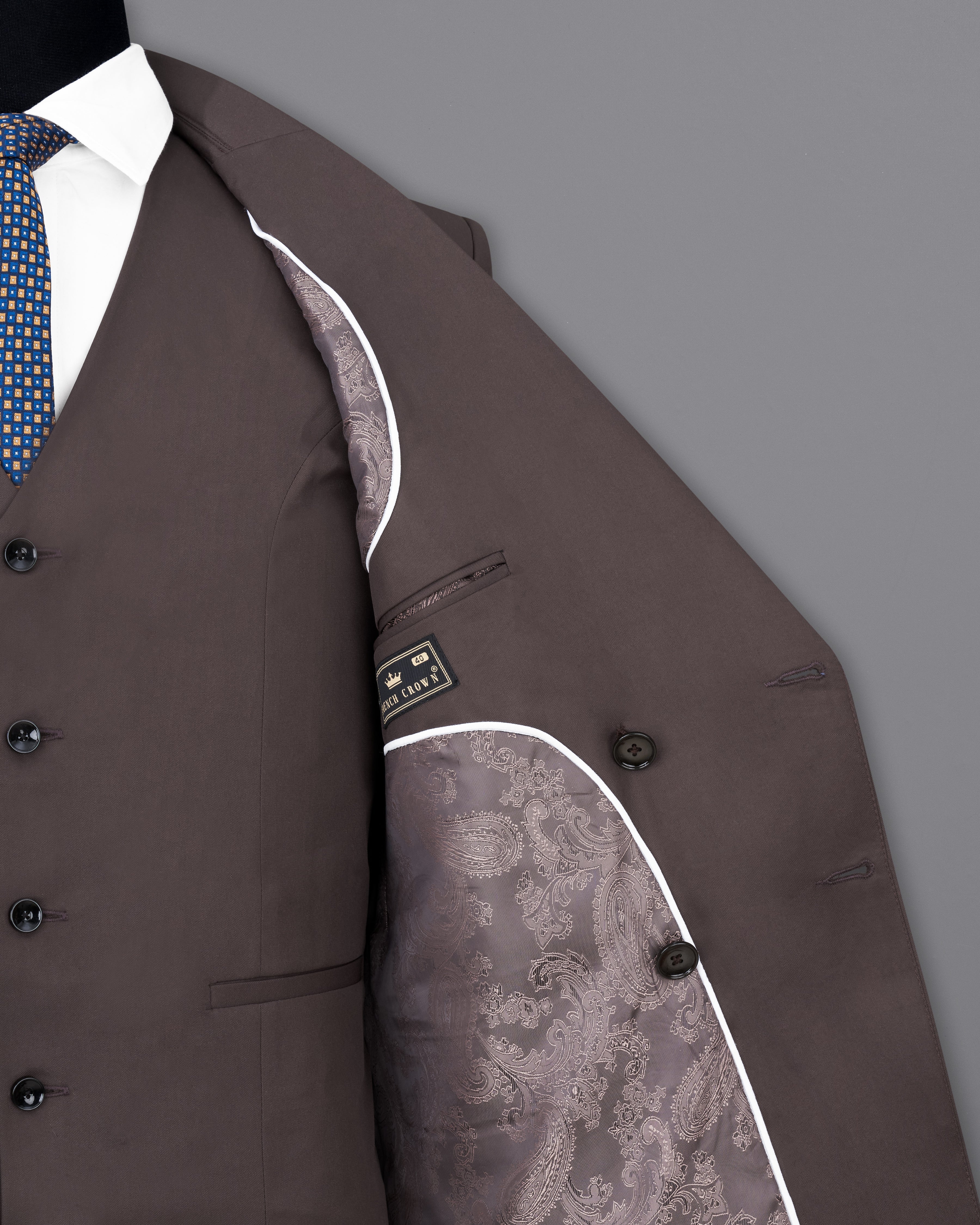 Coffee Brown Double Breasted Blazer BL2467-DB-36, BL2467-DB-38, BL2467-DB-40, BL2467-DB-42, BL2467-DB-44, BL2467-DB-46, BL2467-DB-48, BL2467-DB-50, BL2467-DB-52, BL2467-DB-54, BL2467-DB-56, BL2467-DB-58, BL2467-DB-60