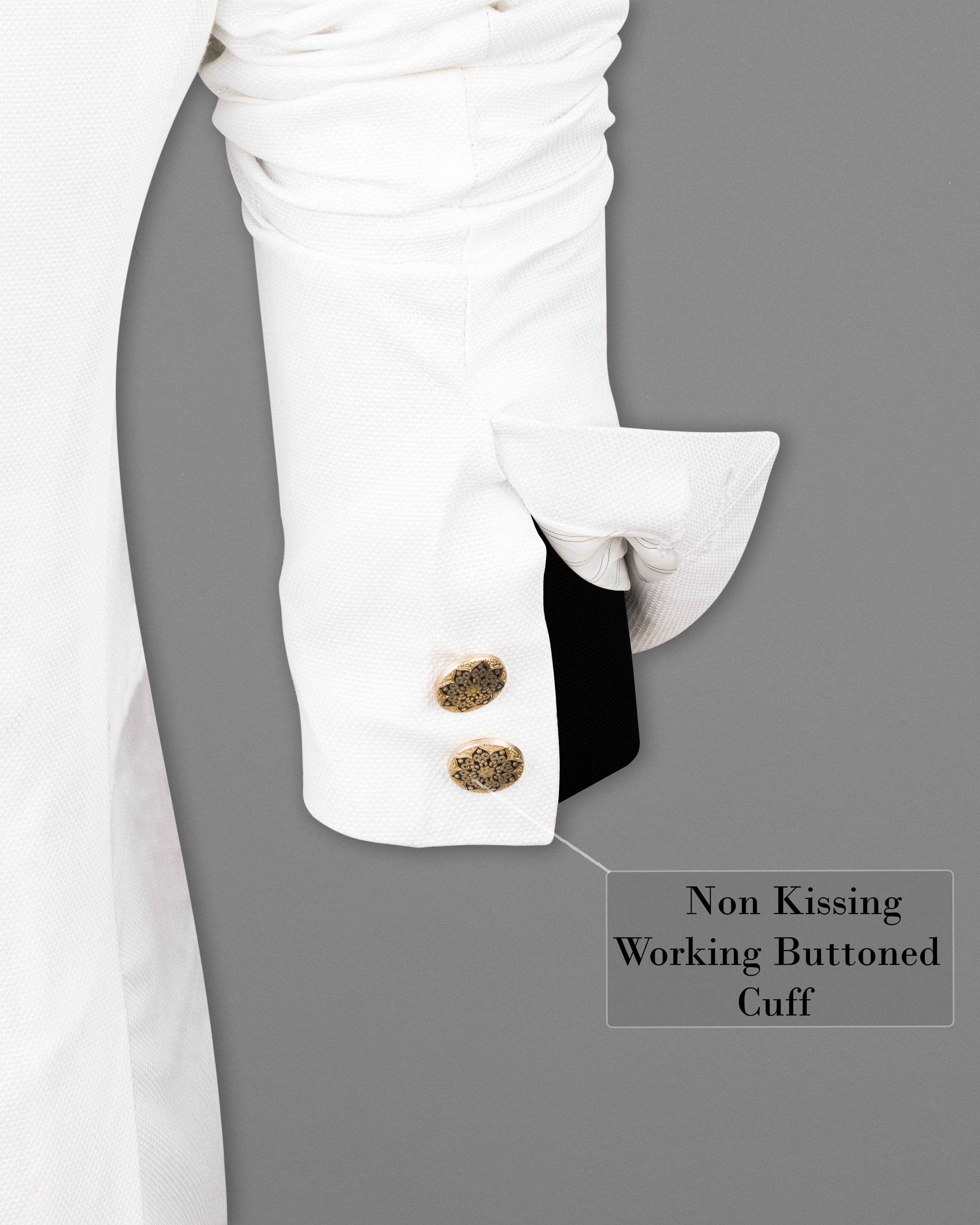 Bright White Cross Buttoned Premium Cotton Bandhgala Blazer BL2487-CBG3-36, BL2487-CBG3-38, BL2487-CBG3-40, BL2487-CBG3-42, BL2487-CBG3-44, BL2487-CBG3-46, BL2487-CBG3-48, BL2487-CBG3-50, BL2487-CBG3-52, BL2487-CBG3-54, BL2487-CBG3-56, BL2487-CBG3-58, BL2487-CBG3-60