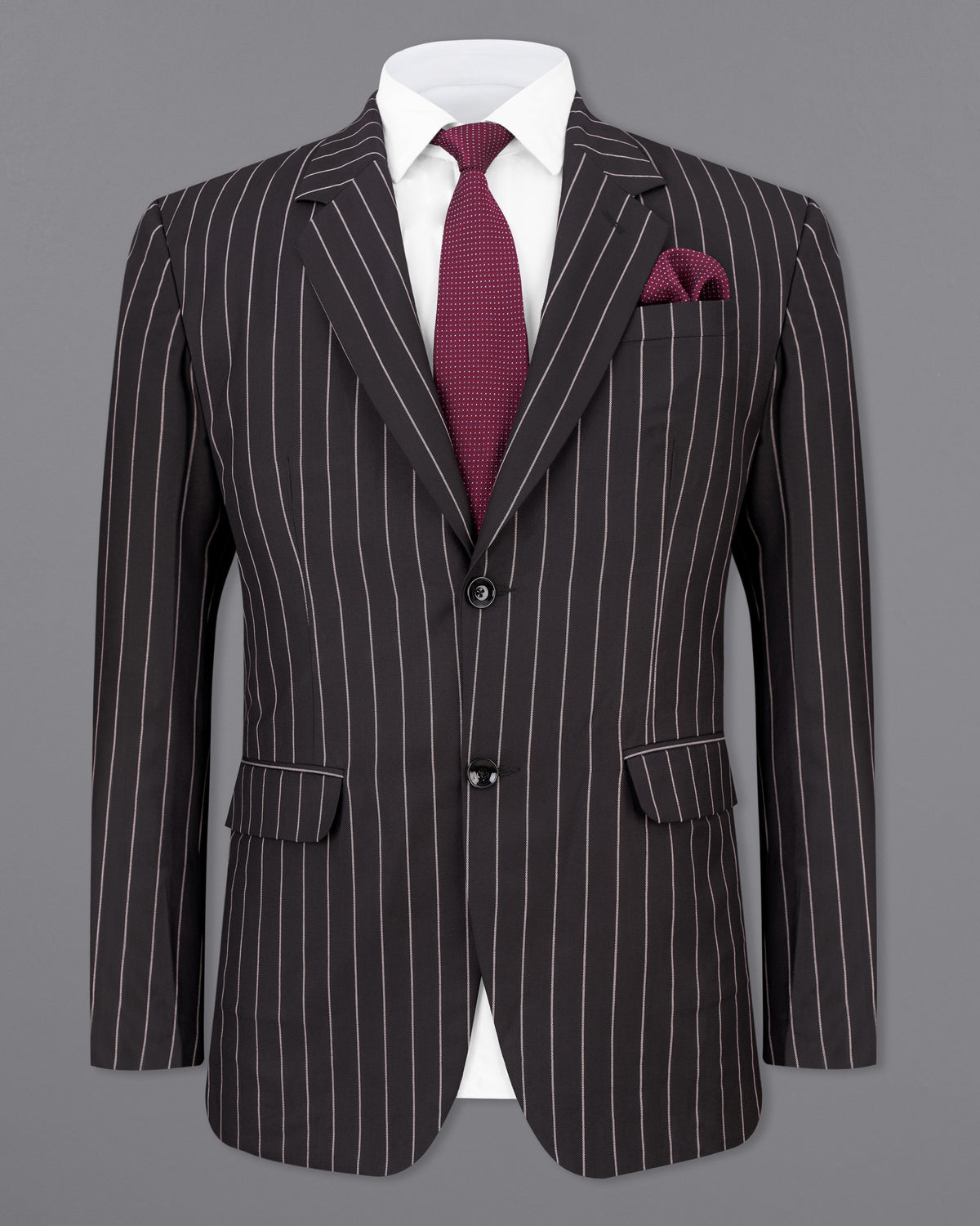 Birch Brown Striped Single Breasted Blazer BL2498-SB-36, BL2498-SB-38, BL2498-SB-40, BL2498-SB-42, BL2498-SB-44, BL2498-SB-46, BL2498-SB-48, BL2498-SB-50, BL2498-SB-52, BL2498-SB-54, BL2498-SB-56, BL2498-SB-58, BL2498-SB-60