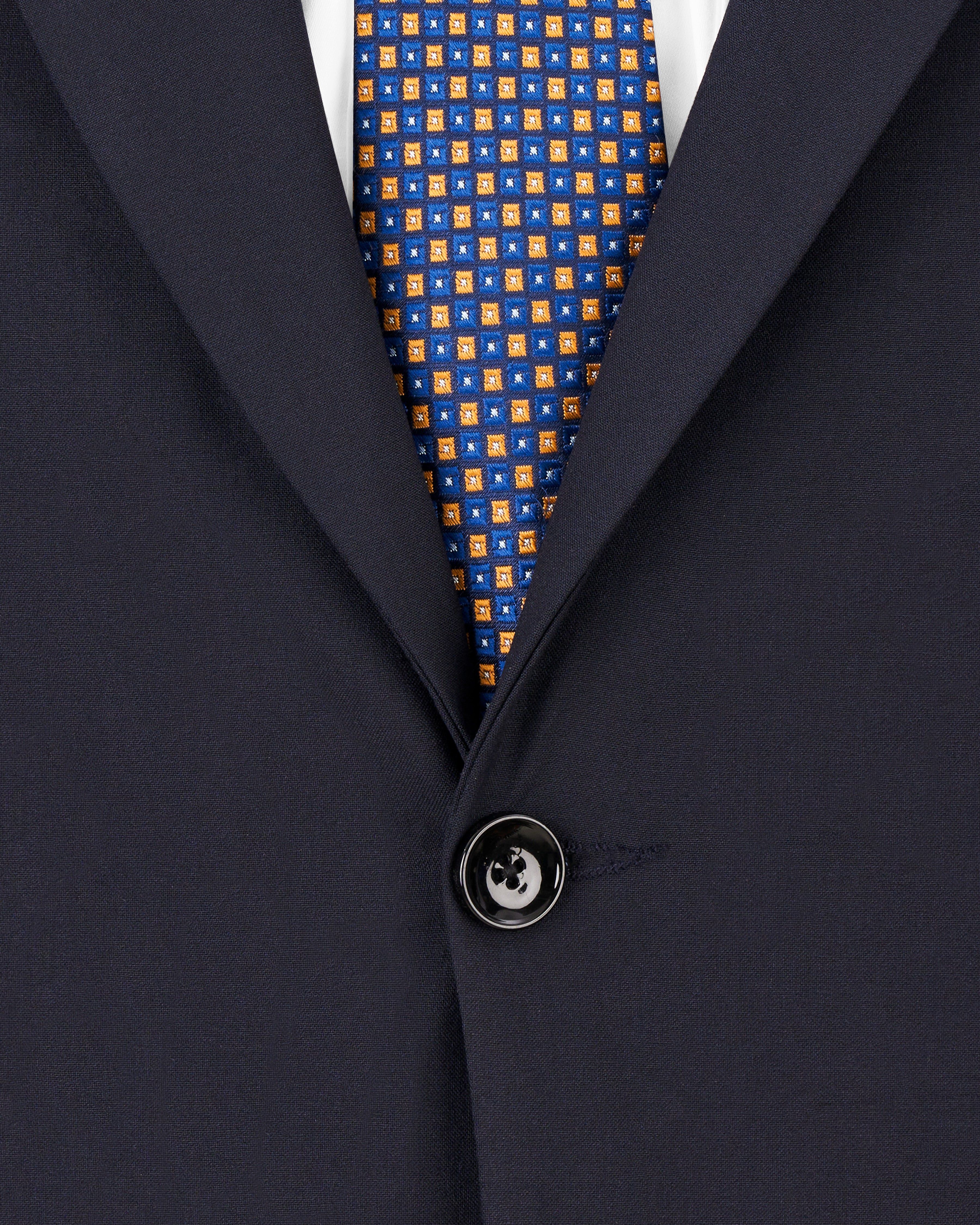 Thunder Blue with White Piping Work Single Breasted Designer Blazer BL2541-SB-D248-36, BL2541-SB-D248-38, BL2541-SB-D248-40, BL2541-SB-D248-42, BL2541-SB-D248-44, BL2541-SB-D248-46, BL2541-SB-D248-48, BL2541-SB-D248-50, BL2541-SB-D248-54, BL2541-SB-D248-54, BL2541-SB-D248-56, BL2541-SB-D248-58, BL2541-SB-D248-60