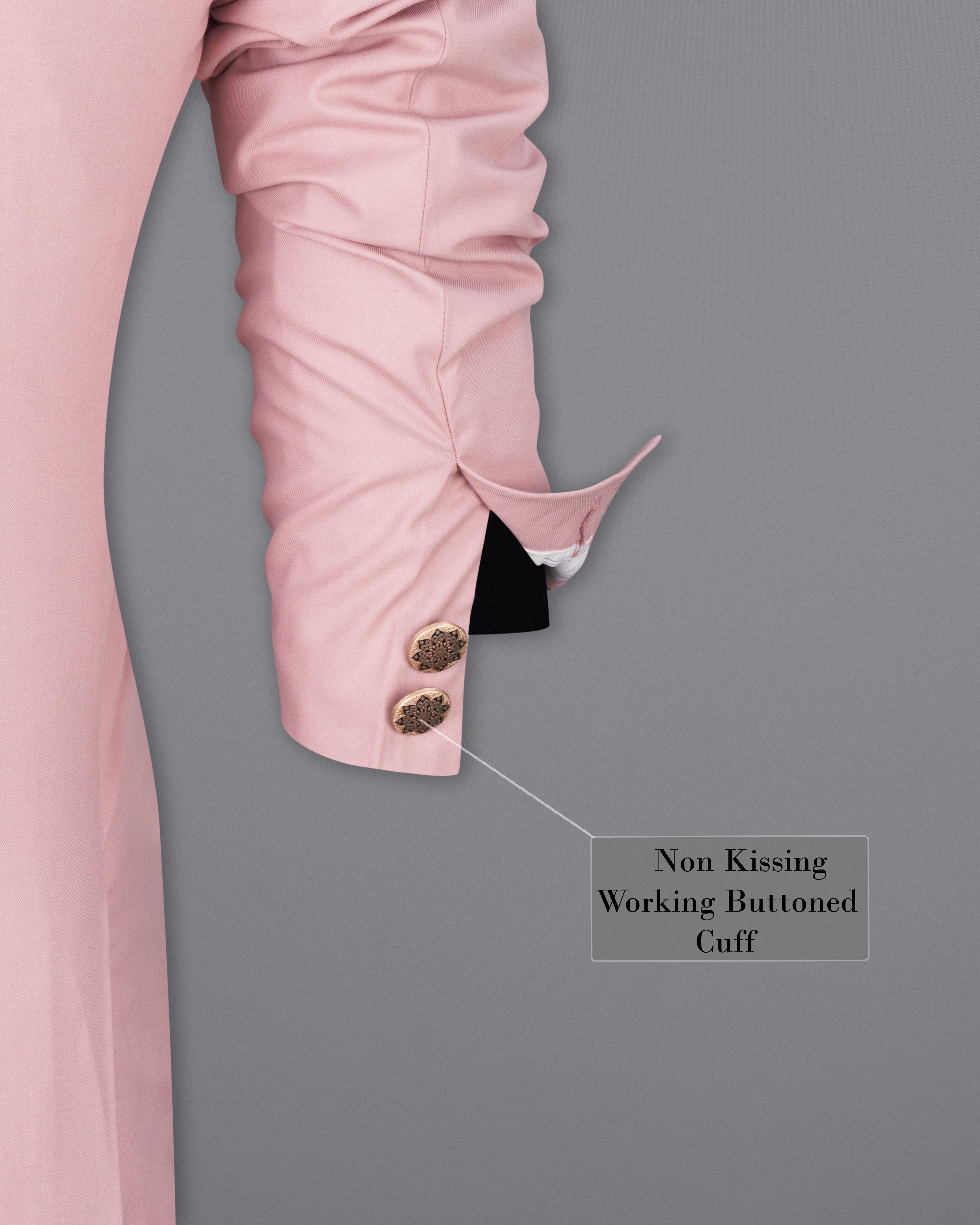 Beauty Bush Pink Bandhgala Designer Blazer BL2549-D137-36, BL2549-D137-38, BL2549-D137-40, BL2549-D137-42, BL2549-D137-44, BL2549-D137-46, BL2549-D137-48, BL2549-D137-50, BL2549-D137-54, BL2549-D137-54, BL2549-D137-56, BL2549-D137-58, BL2549-D137-60