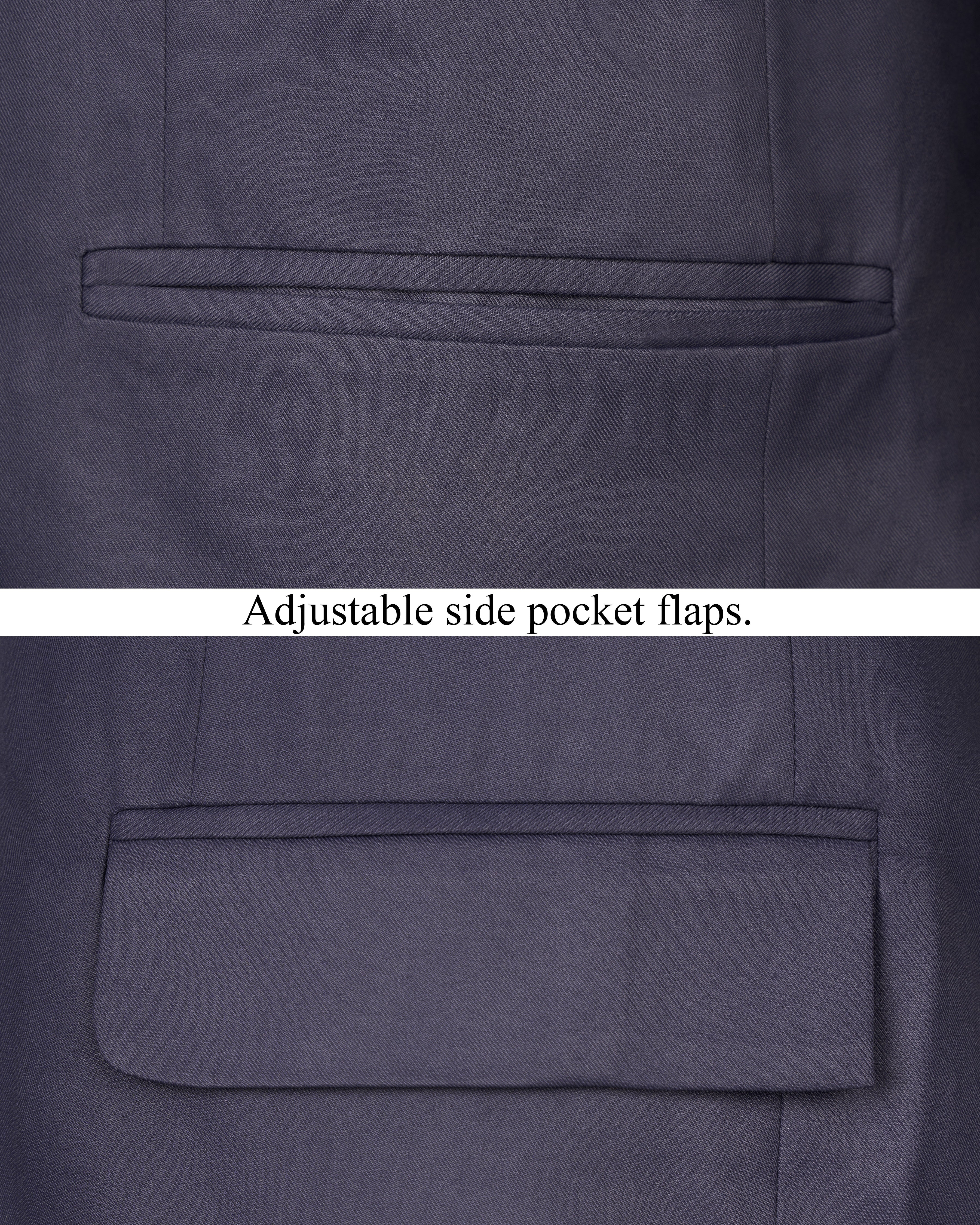 Gunmetal Blue Cross Buttoned Bandhgala Blazer BL2564-CBG-36,BL2564-CBG-38,BL2564-CBG-40,BL2564-CBG-42,BL2564-CBG-44,BL2564-CBG-46,BL2564-CBG-48,BL2564-CBG-50,,BL2564-CBG-52,BL2564-CBG-54,BL2564-CBG-56,BL2564-CBG-58,BL2564-CBG-60