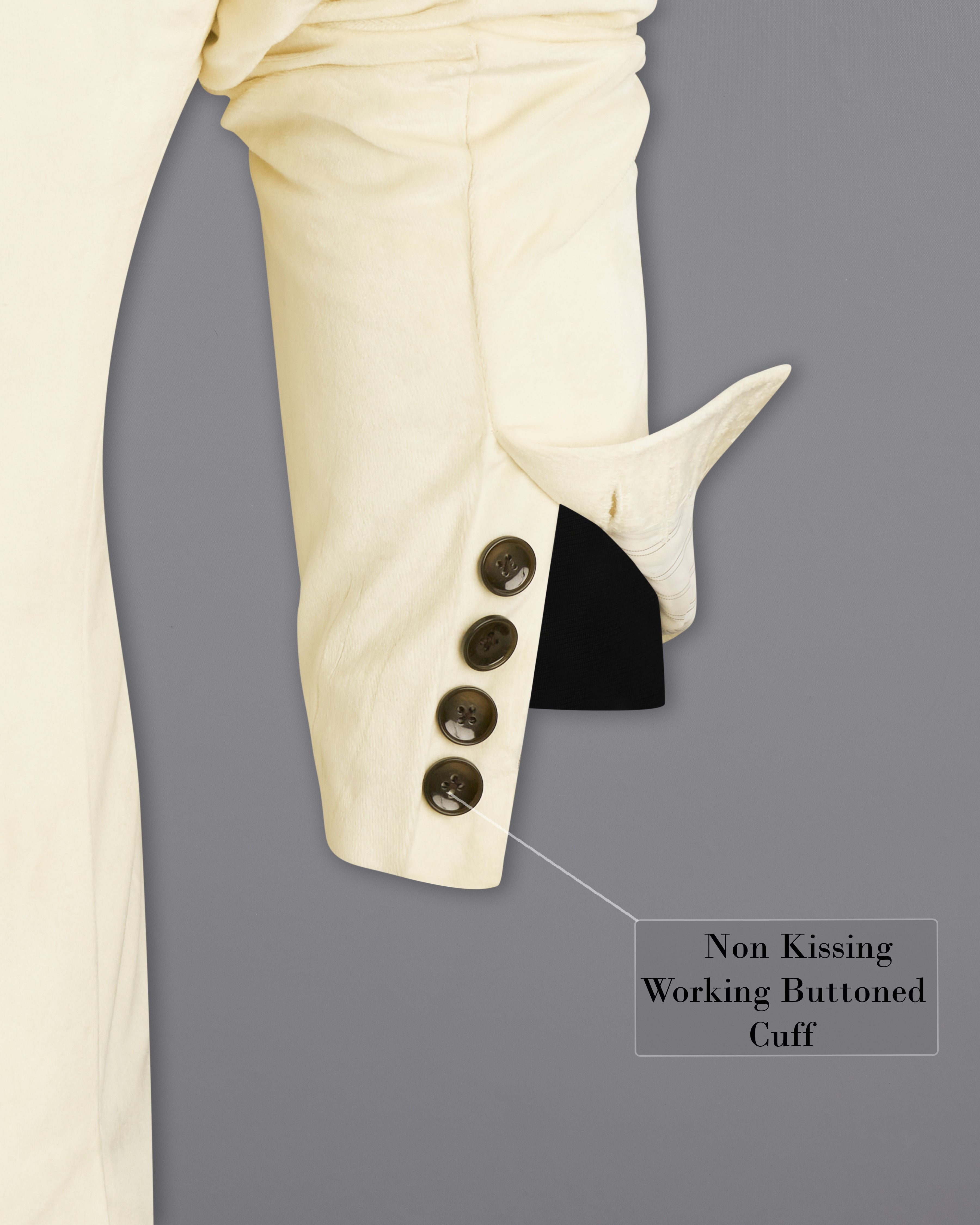 Eggshell Cream Double Breasted Velvet Blazer BL2591-DB-36,BL2591-DB-38,BL2591-DB-40,BL2591-DB-42,BL2591-DB-44,BL2591-DB-46,BL2591-DB-48,BL2591-DB-50,,BL2591-DB-52,BL2591-DB-54,BL2591-DB-56,BL2591-DB-58,BL2591-DB-60