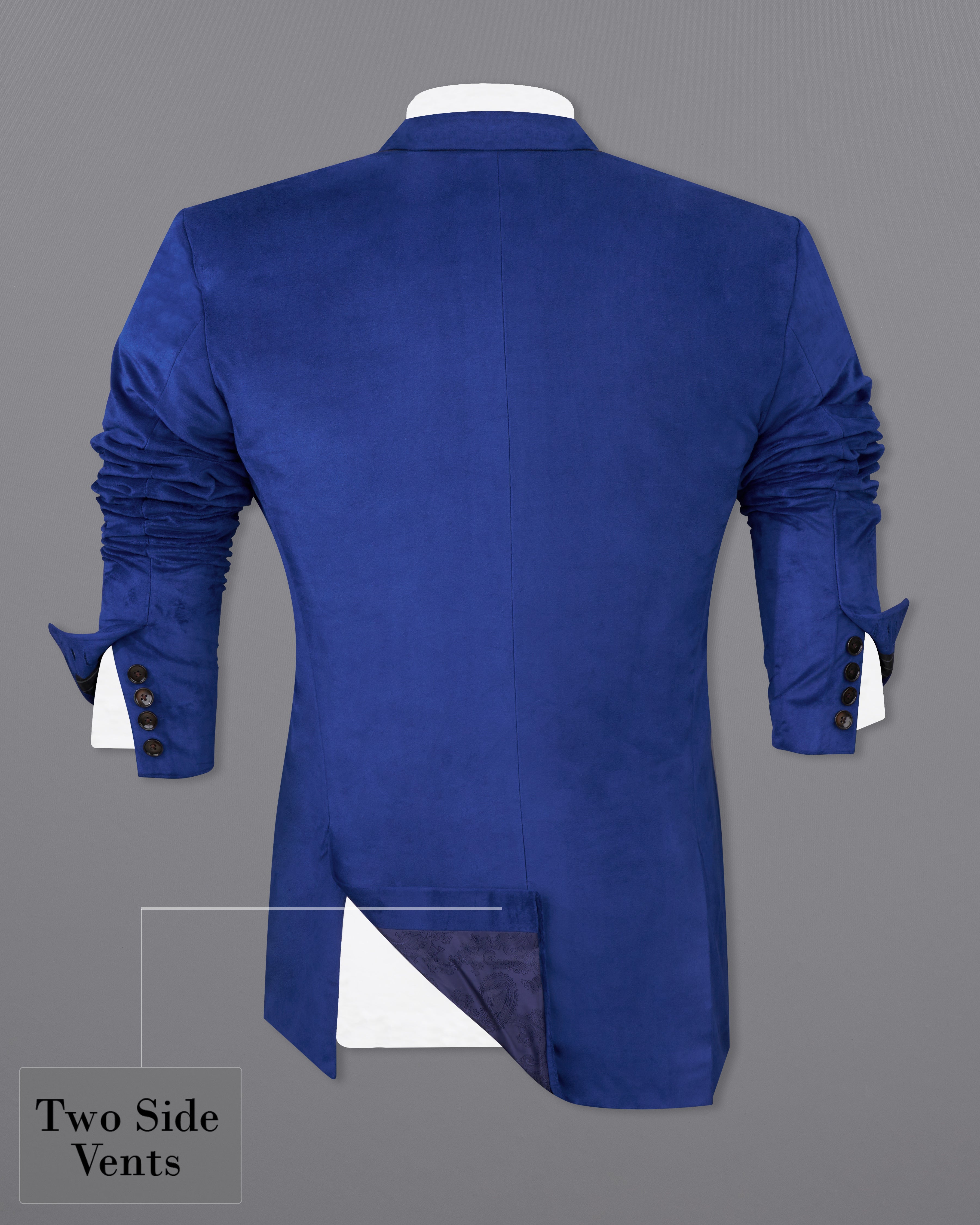 Downriver Blue Double Breasted Velvet Blazer BL2600-DB-36,BL2600-DB-38,BL2600-DB-40,BL2600-DB-42,BL2600-DB-44,BL2600-DB-46,BL2600-DB-48,BL2600-DB-50,,BL2600-DB-52,BL2600-DB-54,BL2600-DB-56,BL2600-DB-58,BL2600-DB-60
