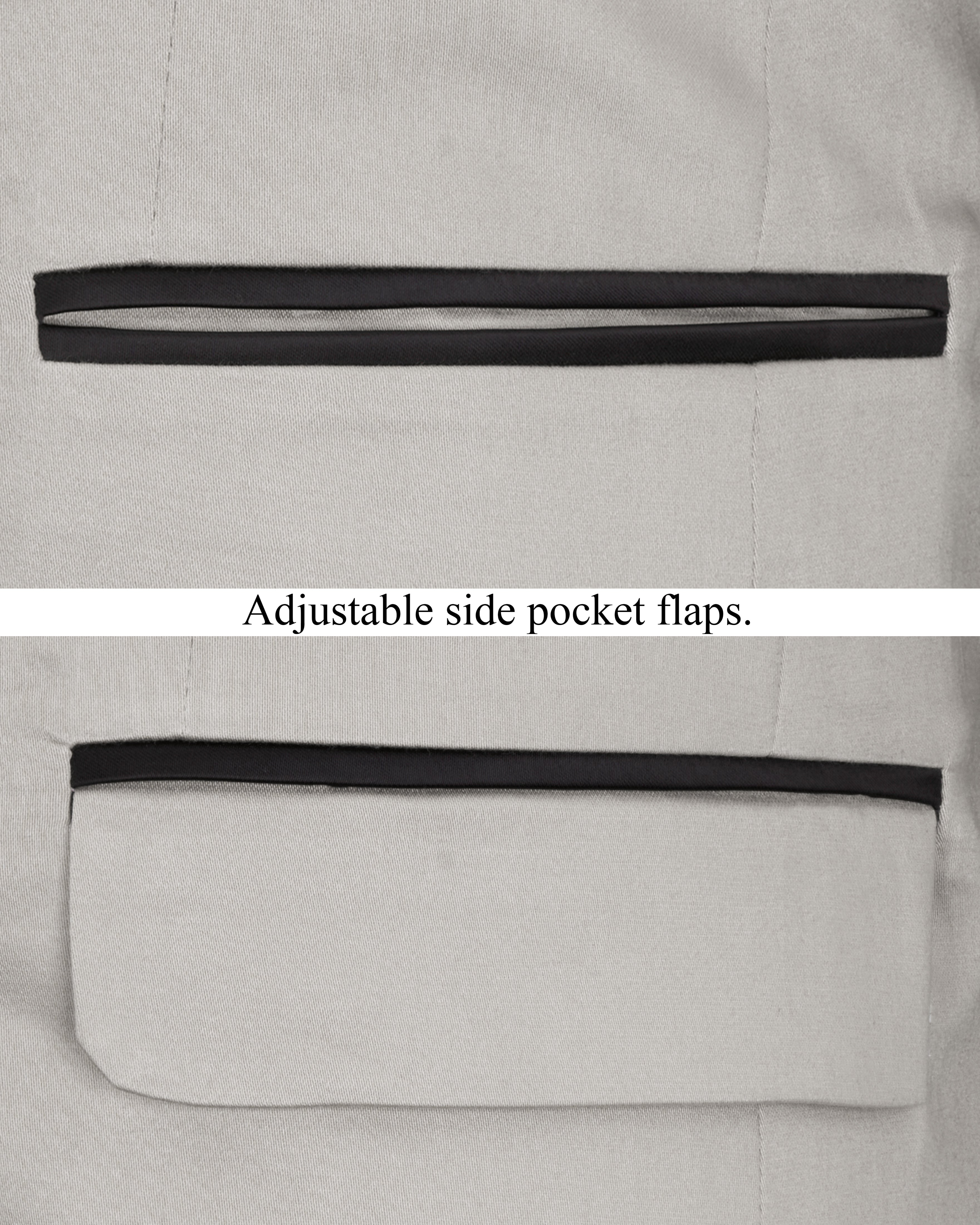 Martini Gray Tuxedo Premium Cotton Stretchable Blazer BL2671-BKL-36, BL2671-BKL-38, BL2671-BKL-40, BL2671-BKL-42, BL2671-BKL-44, BL2671-BKL-46, BL2671-BKL-48, BL2671-BKL-50, BL2671-BKL-52, BL2671-BKL-54, BL2671-BKL-56, BL2671-BKL-58, BL2671-BKL-60