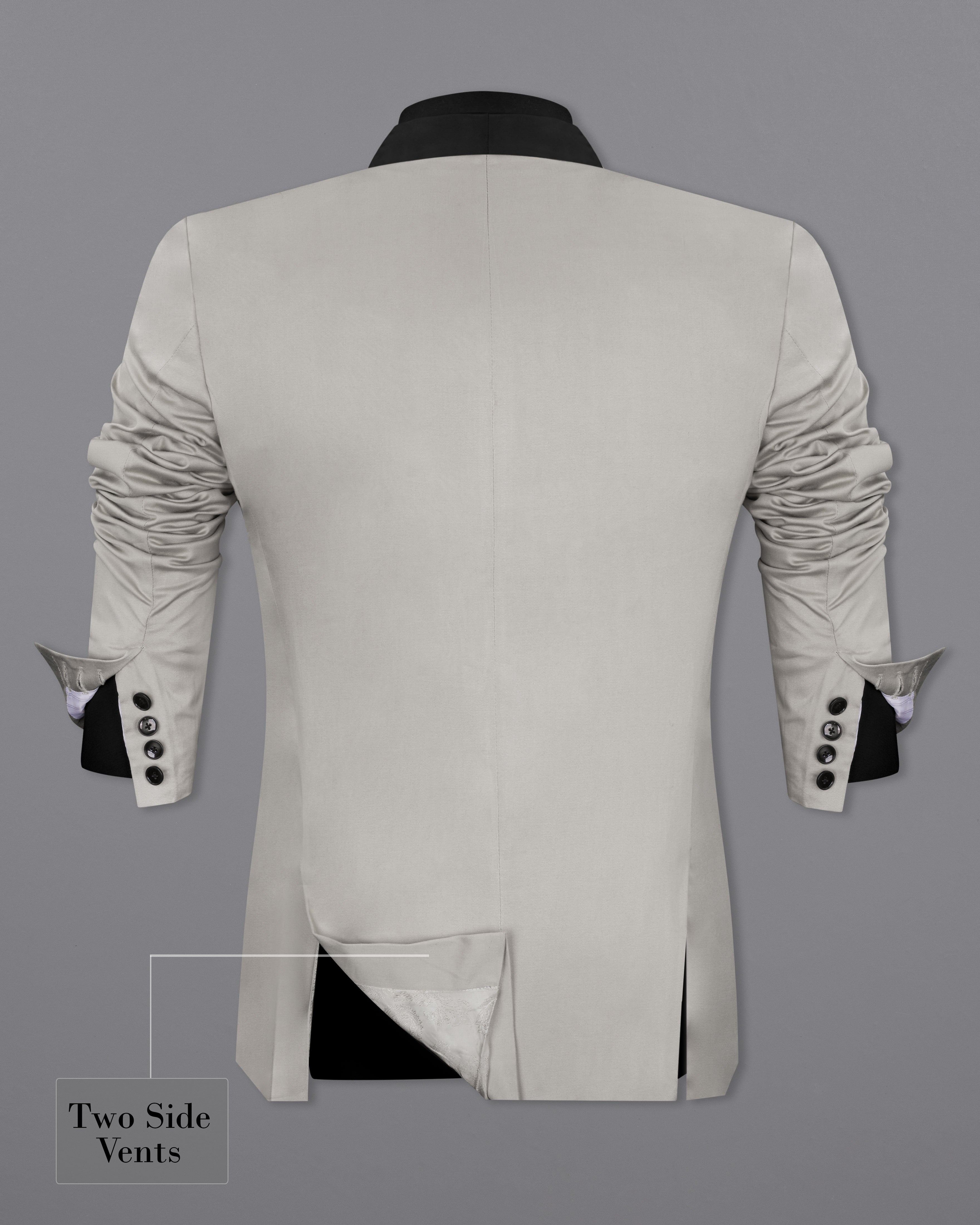 Martini Gray Tuxedo Premium Cotton Stretchable Blazer BL2671-BKL-36, BL2671-BKL-38, BL2671-BKL-40, BL2671-BKL-42, BL2671-BKL-44, BL2671-BKL-46, BL2671-BKL-48, BL2671-BKL-50, BL2671-BKL-52, BL2671-BKL-54, BL2671-BKL-56, BL2671-BKL-58, BL2671-BKL-60