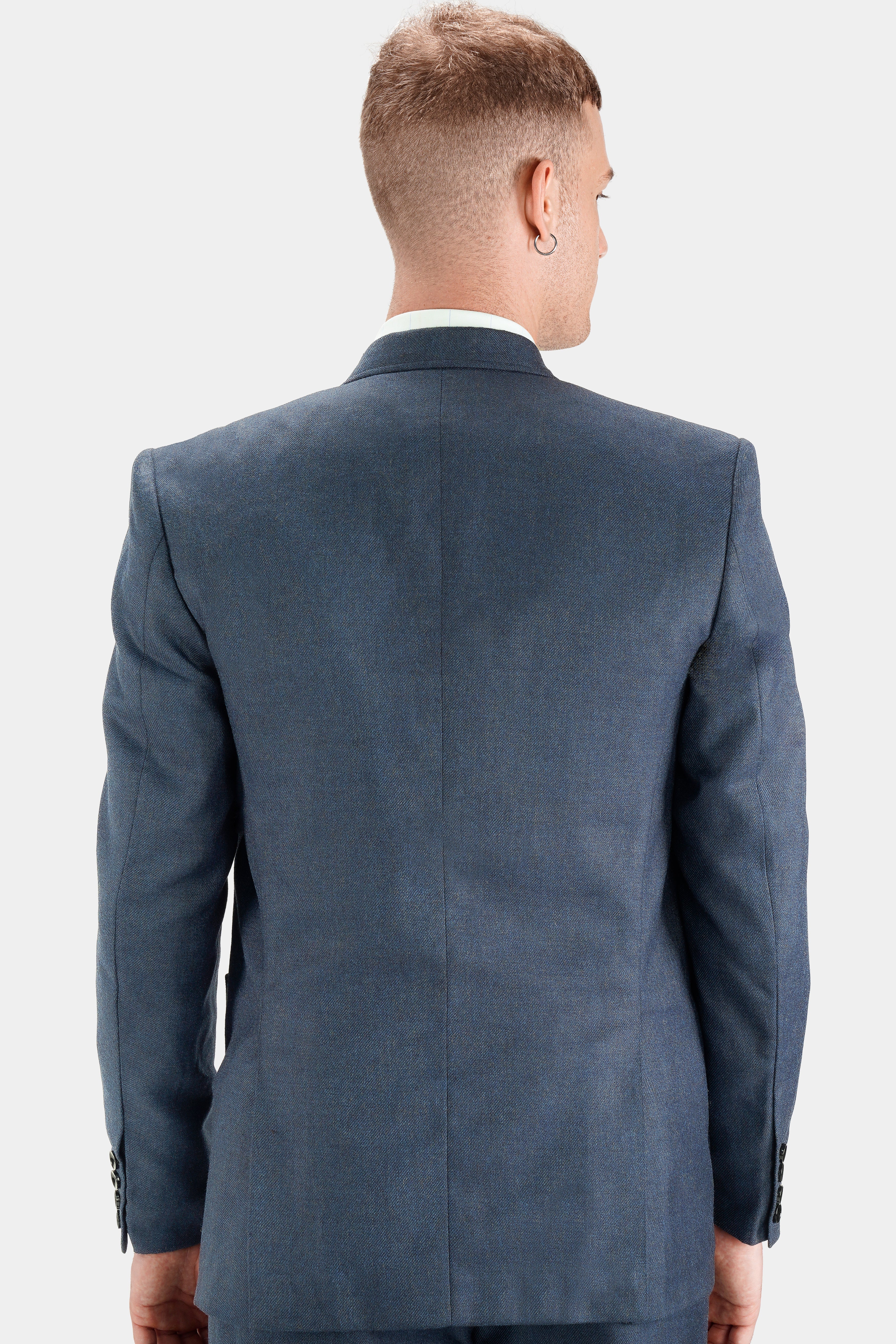 Spruce Blue Tweed Single Breasted Designer Blazer BL2735-SB-PP-D150-36, BL2735-SB-PP-D150-38, BL2735-SB-PP-D150-40, BL2735-SB-PP-D150-42, BL2735-SB-PP-D150-44, BL2735-SB-PP-D150-46, BL2735-SB-PP-D150-48, BL2735-SB-PP-D150-50, BL2735-SB-PP-D150-52, BL2735-SB-PP-D150-54, BL2735-SB-PP-D150-56, BL2735-SB-PP-D150-58, BL2735-SB-PP-D150-60