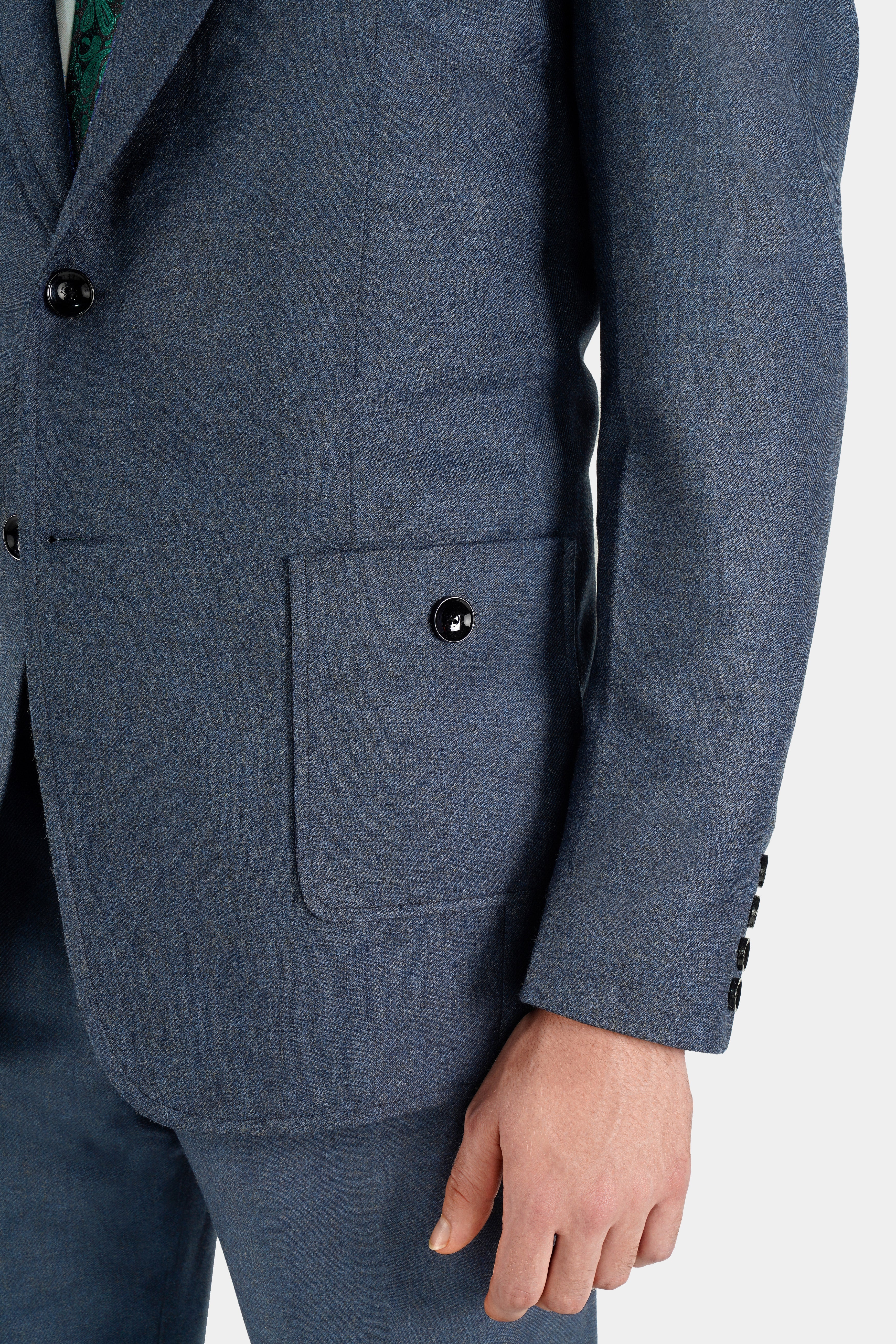 Spruce Blue Tweed Single Breasted Designer Blazer BL2735-SB-PP-D150-36, BL2735-SB-PP-D150-38, BL2735-SB-PP-D150-40, BL2735-SB-PP-D150-42, BL2735-SB-PP-D150-44, BL2735-SB-PP-D150-46, BL2735-SB-PP-D150-48, BL2735-SB-PP-D150-50, BL2735-SB-PP-D150-52, BL2735-SB-PP-D150-54, BL2735-SB-PP-D150-56, BL2735-SB-PP-D150-58, BL2735-SB-PP-D150-60