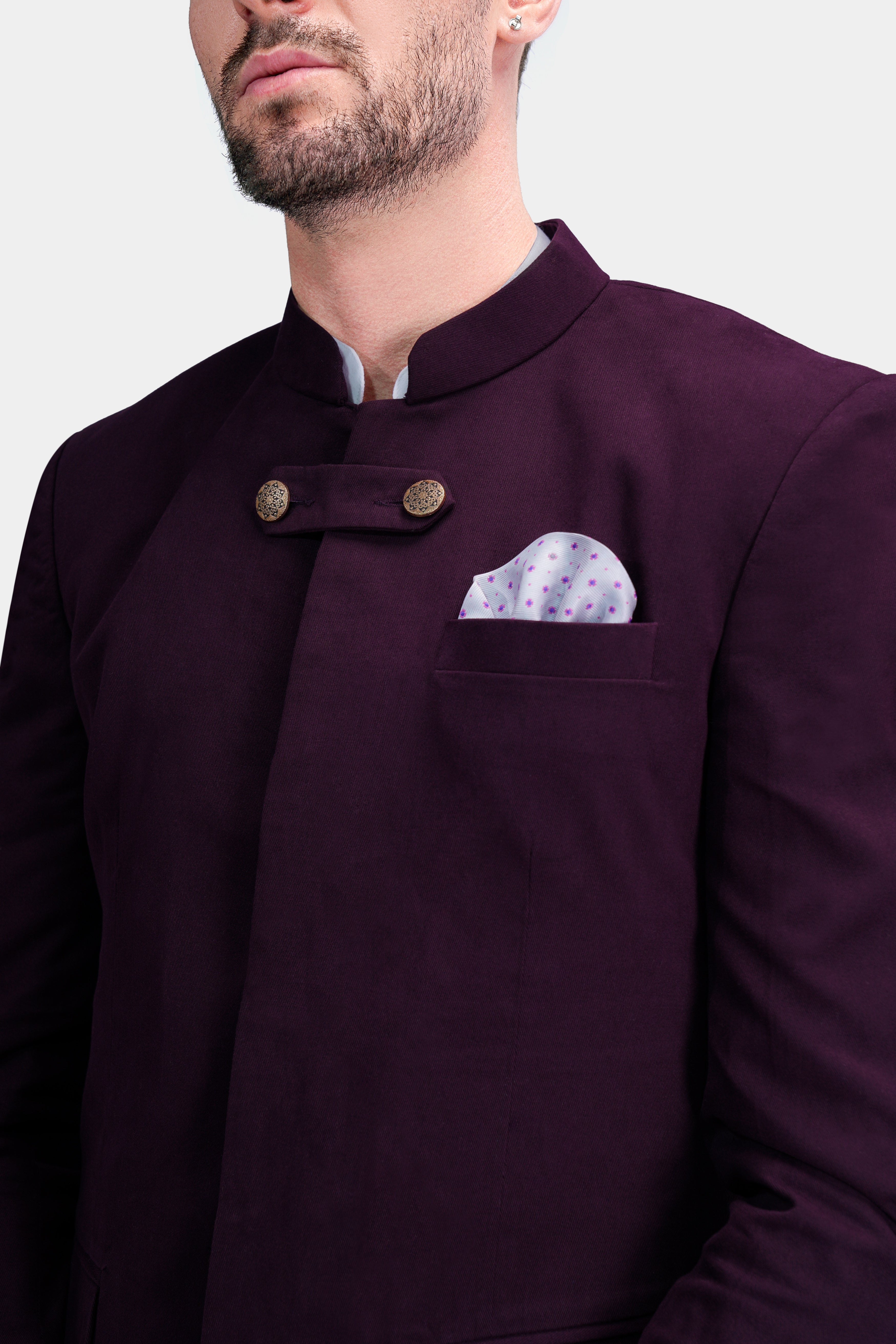 Eclipse Maroon Premium Cotton Bandhgala Designer Blazer BL2757-BG-D16-36, BL2757-BG-D16-38, BL2757-BG-D16-40, BL2757-BG-D16-42, BL2757-BG-D16-44, BL2757-BG-D16-46, BL2757-BG-D16-48, BL2757-BG-D16-50, BL2757-BG-D16-52, BL2757-BG-D16-54, BL2757-BG-D16-56, BL2757-BG-D16-58, BL2757-BG-D16-60