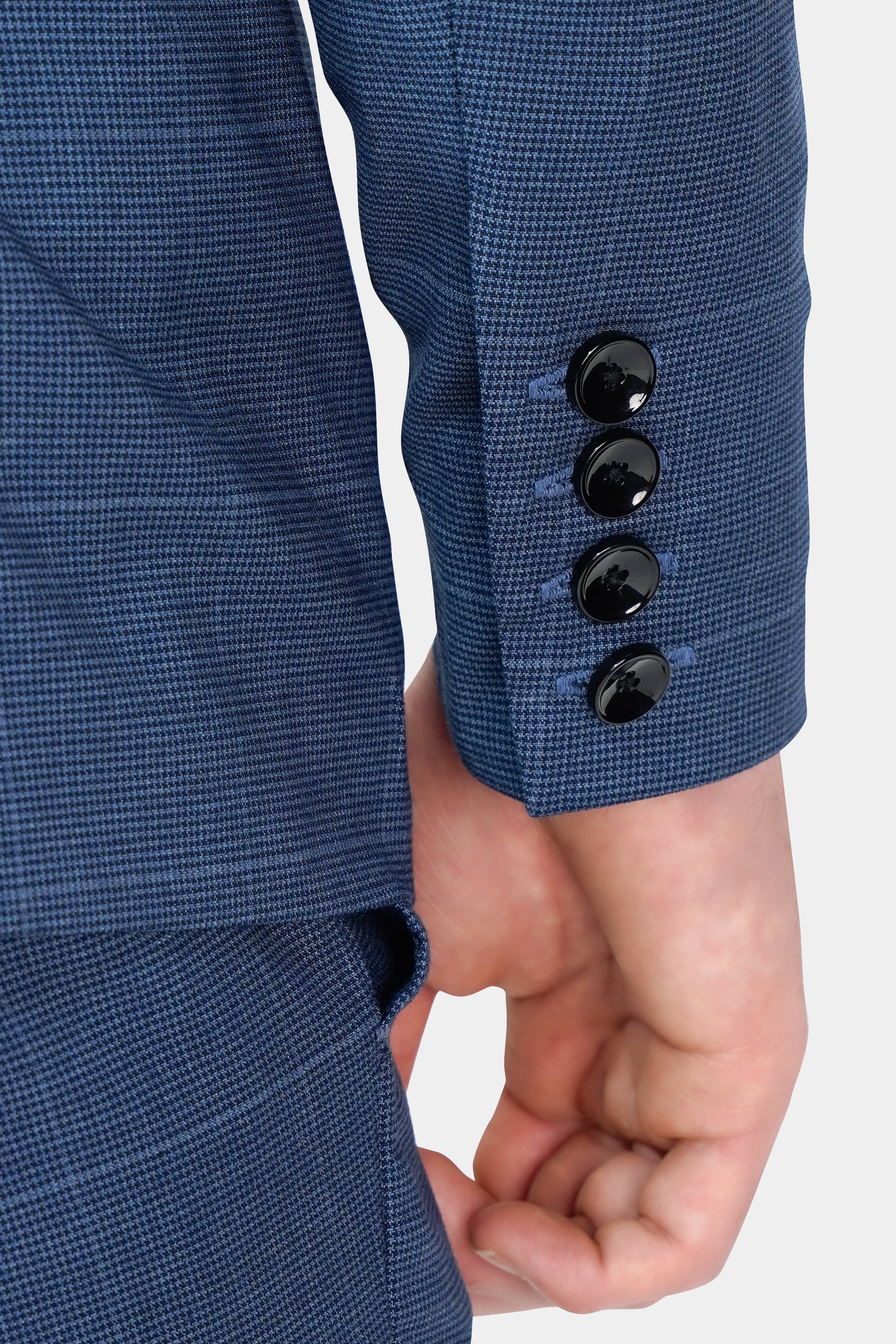 Gun Powder Blue Windowpane Wool Rich Stretchable Blazer BL2760-SB-36, BL2760-SB-38, BL2760-SB-40, BL2760-SB-42, BL2760-SB-44, BL2760-SB-46, BL2760-SB-48, BL2760-SB-50, BL2760-SB-52, BL2760-SB-54, BL2760-SB-56, BL2760-SB-58, BL2760-SB-60