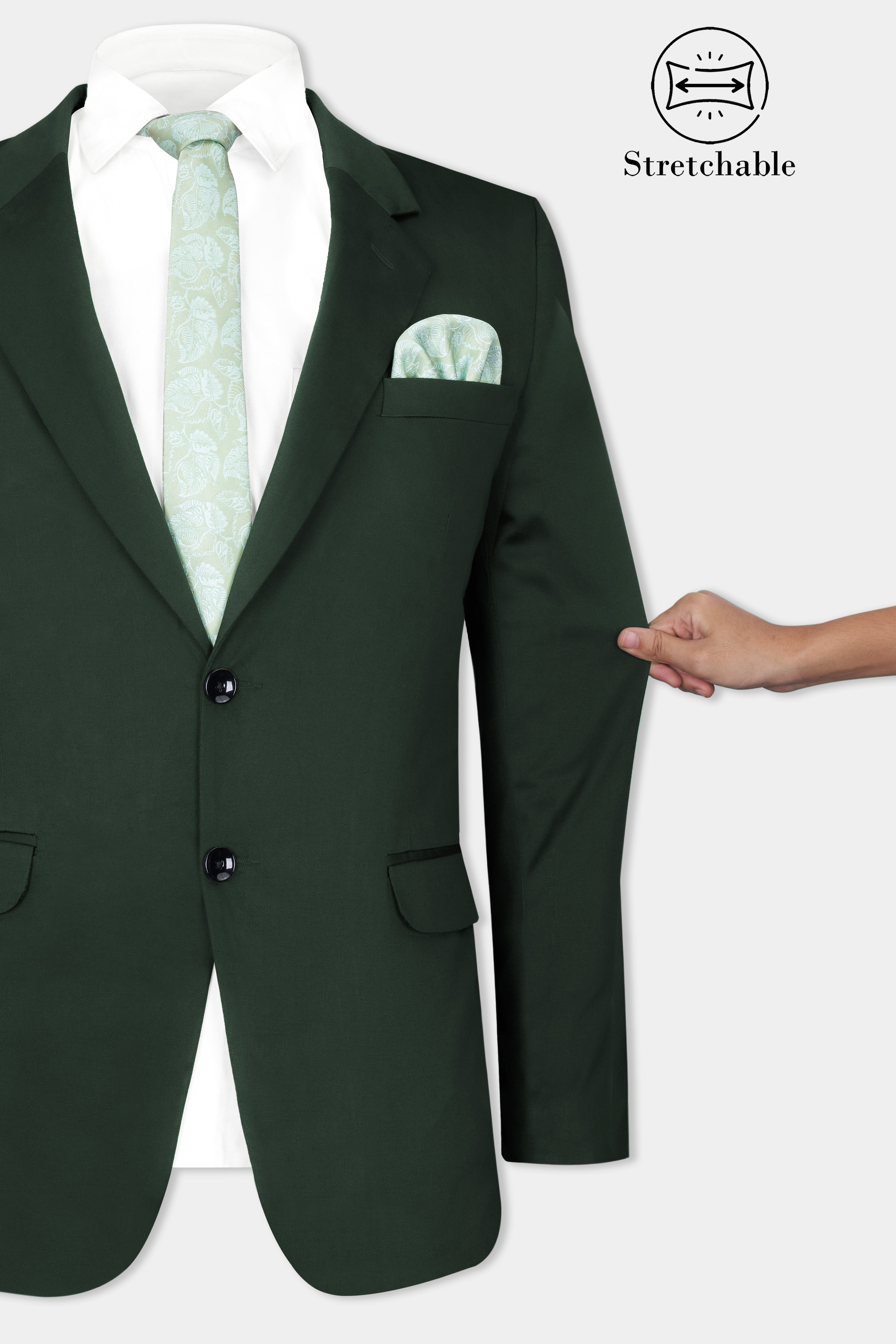 Heavy Metal Green Double Breasted Premium Cotton Stretchable Traveler Blazer BL2773-DB-36, BL2773-DB-38, BL2773-DB-40, BL2773-DB-42, BL2773-DB-44, BL2773-DB-46, BL2773-DB-48, BL2773-DB-50, BL2773-DB-52, BL2773-DB-54, BL2773-DB-56, BL2773-DB-58, BL2773-DB-60