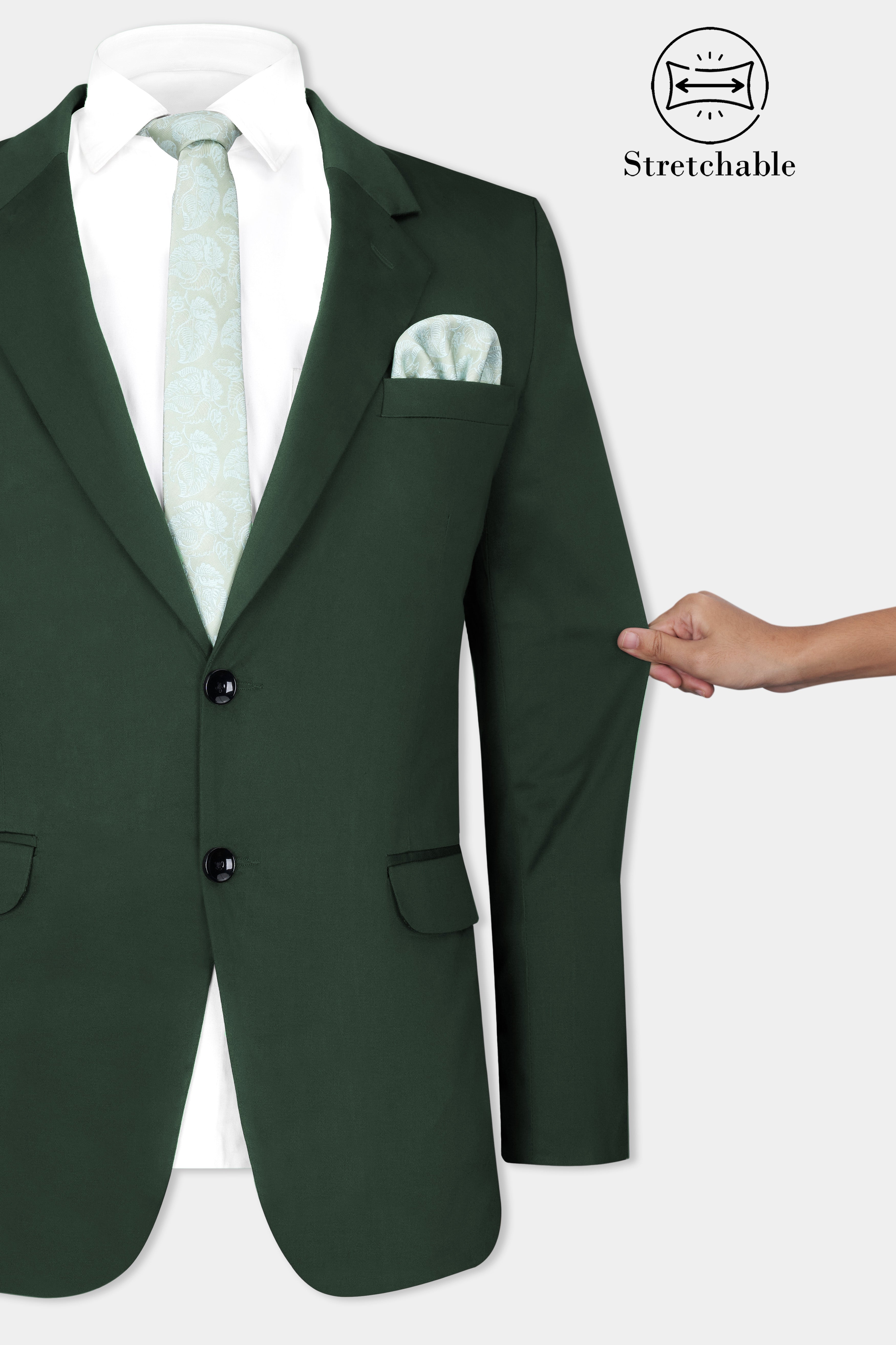 Heavy Metal Green Premium Cotton Stretchable Traveler Blazer BL2774-SB-36, BL2774-SB-38, BL2774-SB-40, BL2774-SB-42, BL2774-SB-44, BL2774-SB-46, BL2774-SB-48, BL2774-SB-50, BL2774-SB-52, BL2774-SB-54, BL2774-SB-56, BL2774-SB-58, BL2774-SB-60