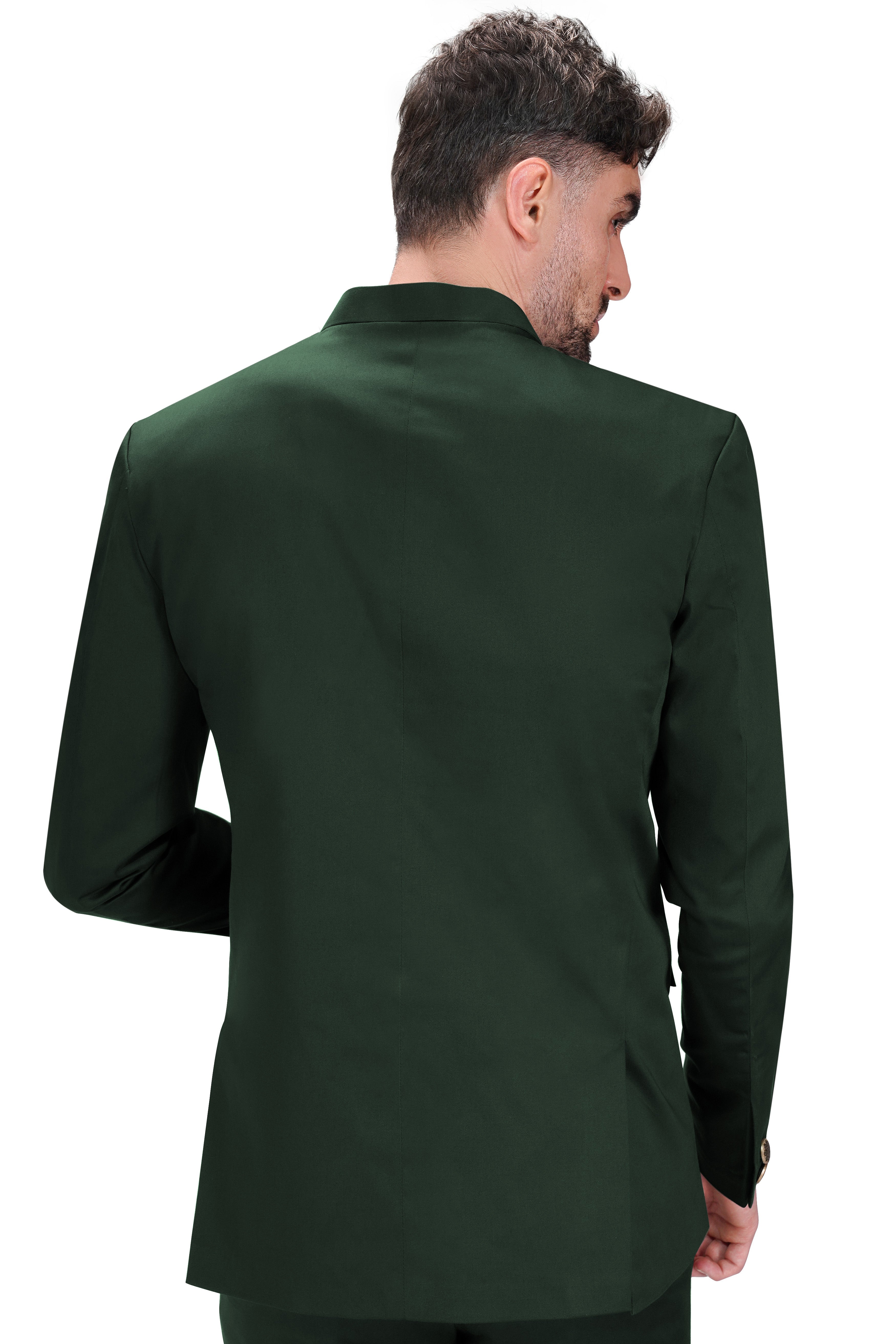 Heavy Metal Green Premium Cotton Bandhgala Stretchable Traveler Blazer BL2776-BG-36, BL2776-BG-38, BL2776-BG-40, BL2776-BG-42, BL2776-BG-44, BL2776-BG-46, BL2776-BG-48, BL2776-BG-50, BL2776-BG-52, BL2776-BG-54, BL2776-BG-56, BL2776-BG-58, BL2776-BG-60