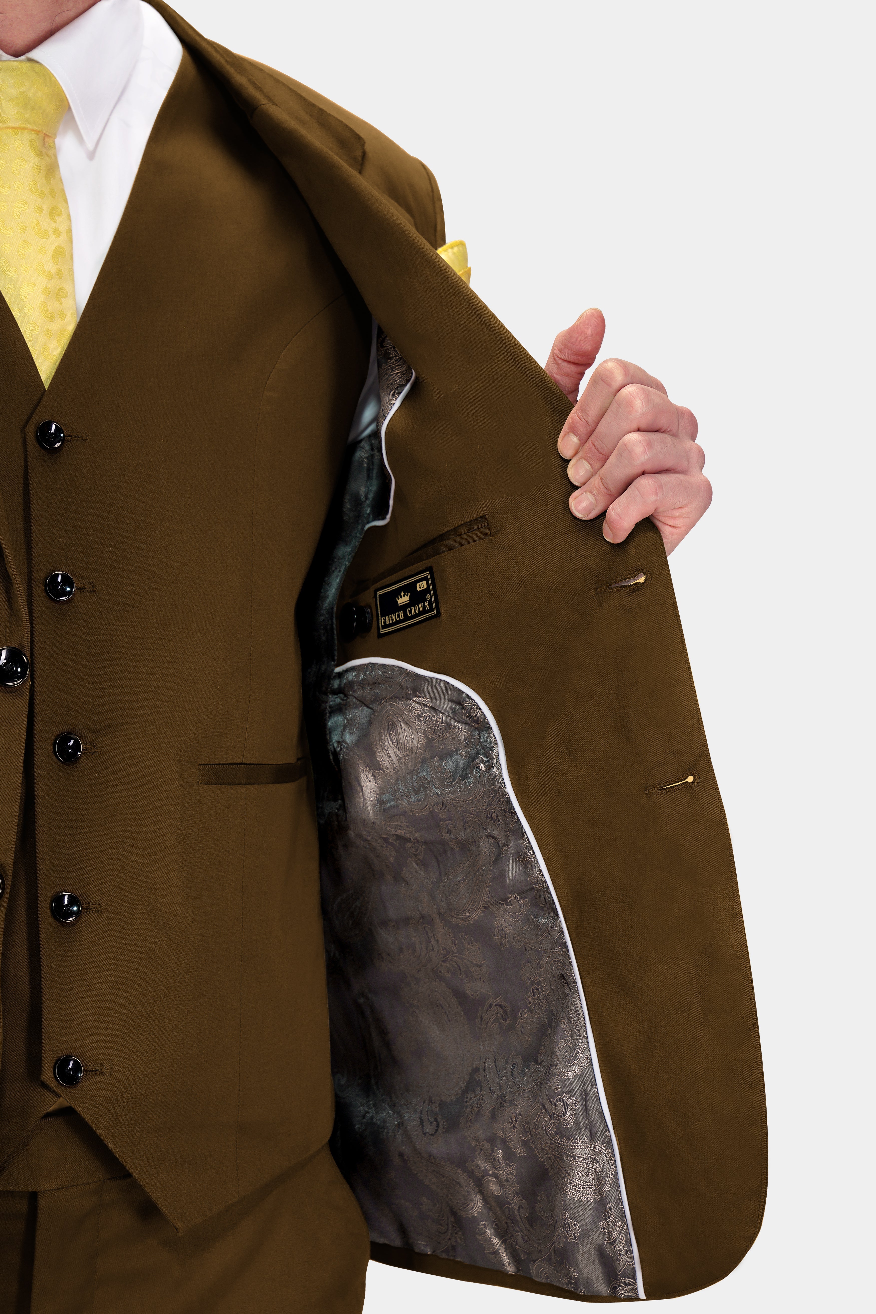 Metallic Bronze Brown Double Breasted Premium Cotton Stretchable Traveler Blazer BL2778-DB-36, BL2778-DB-38, BL2778-DB-40, BL2778-DB-42, BL2778-DB-44, BL2778-DB-46, BL2778-DB-48, BL2778-DB-50, BL2778-DB-52, BL2778-DB-54, BL2778-DB-56, BL2778-DB-58, BL2778-DB-60