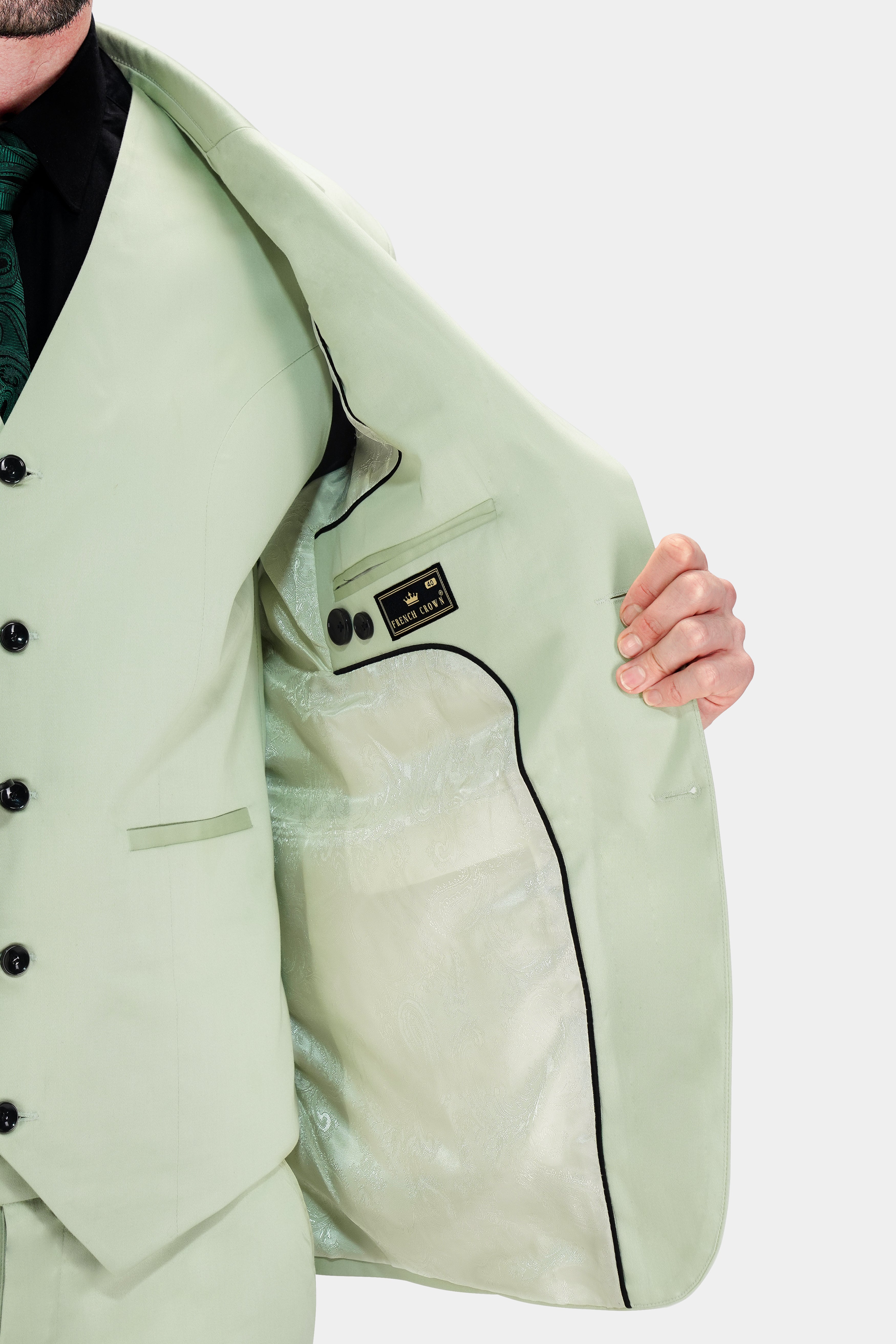 Coriander Green Premium Cotton Stretchable Traveler Blazer BL2794-SB-36, BL2794-SB-38, BL2794-SB-40, BL2794-SB-42, BL2794-SB-44, BL2794-SB-46, BL2794-SB-48, BL2794-SB-50, BL2794-SB-52, BL2794-SB-54, BL2794-SB-56, BL2794-SB-58, BL2794-SB-60
