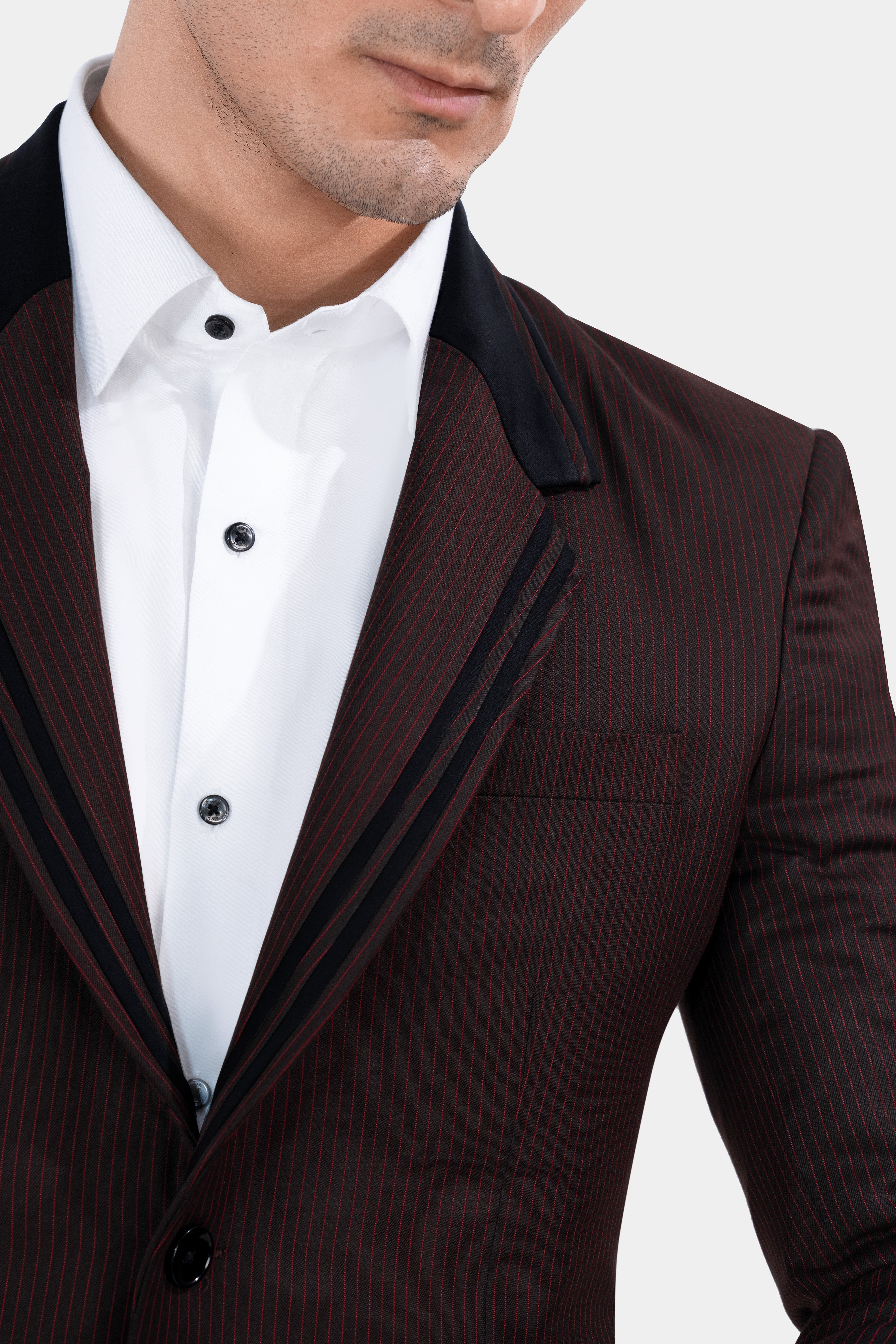 Merlot Red with Black Wool Rich Designer Blazer BL2849-SB-D15-36, BL2849-SB-D15-38, BL2849-SB-D15-40, BL2849-SB-D15-42, BL2849-SB-D15-44, BL2849-SB-D15-46, BL2849-SB-D15-48, BL2849-SB-D15-50, BL2849-SB-D15-52, BL2849-SB-D15-54, BL2849-SB-D15-56, BL2849-SB-D15-58, BL2849-SB-D15-60