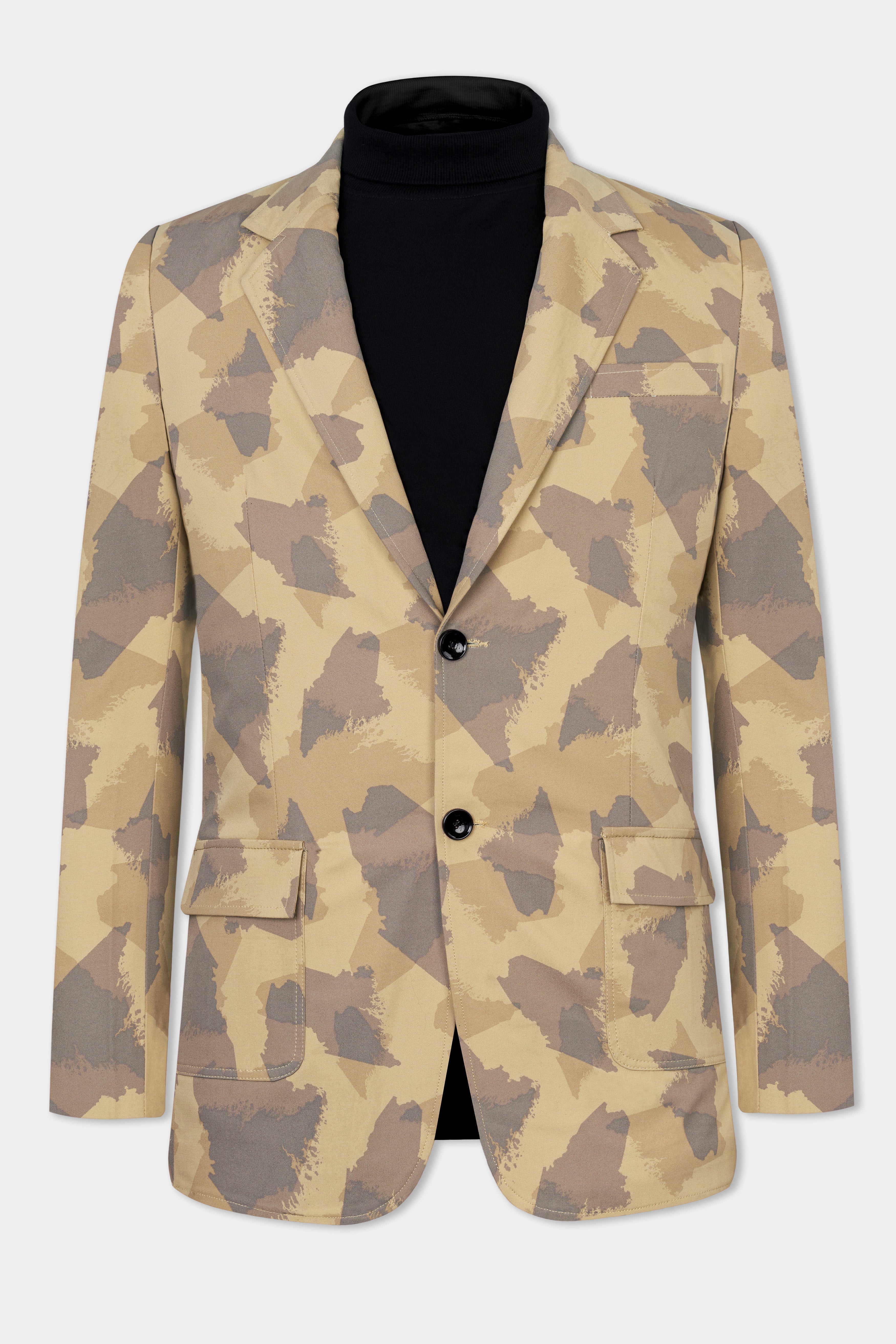 Desert Sand Beige and Sandrift Brown Premium Cotton Designer Blazer BL2860-SB-D110-36, BL2860-SB-D110-38, BL2860-SB-D110-40, BL2860-SB-D110-42, BL2860-SB-D110-44, BL2860-SB-D110-46, BL2860-SB-D110-48, BL2860-SB-D110-50, BL2860-SB-D110-52, BL2860-SB-D110-54, BL2860-SB-D110-56, BL2860-SB-D110-58, BL2860-SB-D110-60