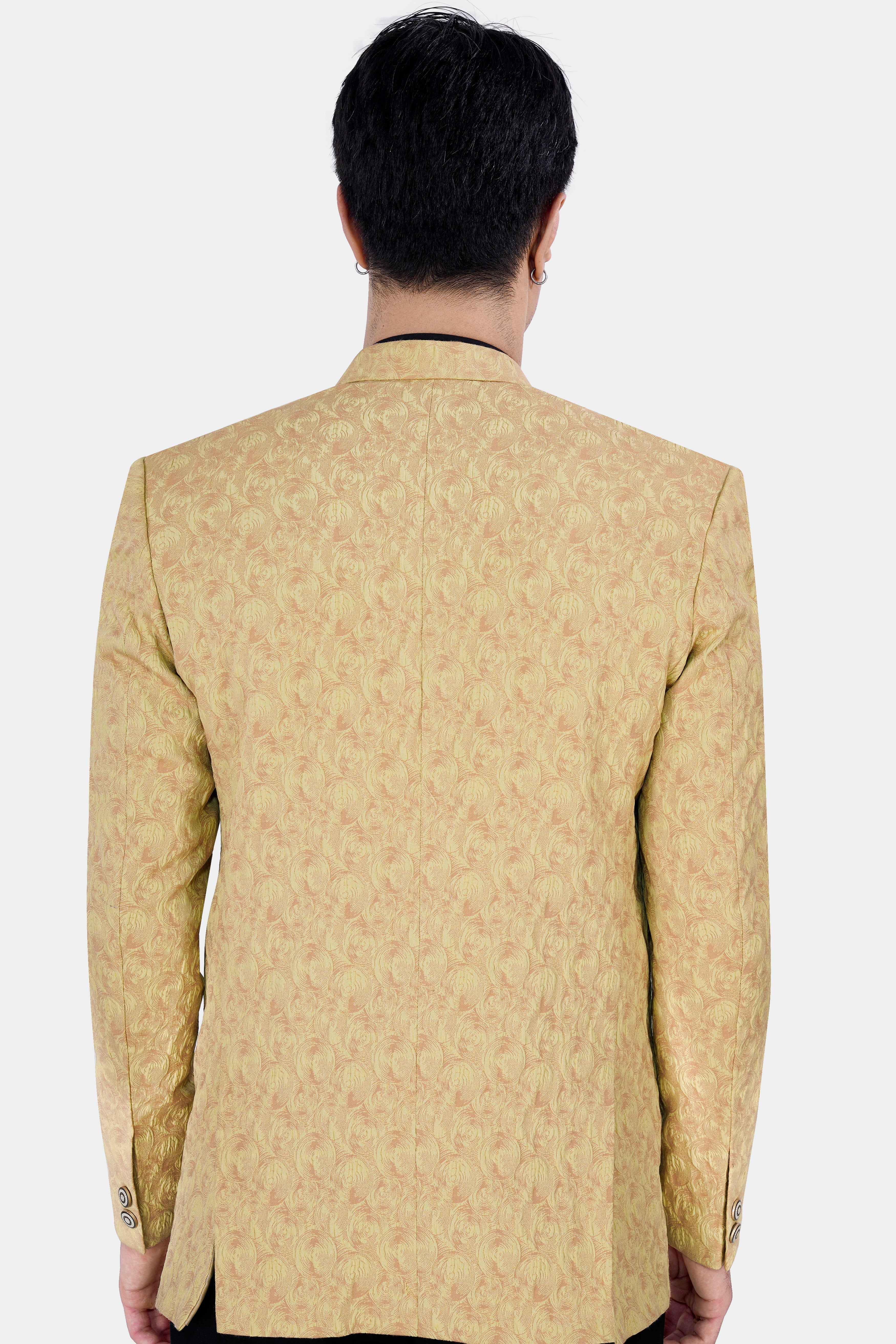Putty Brown Textured Cross Buttoned Bandhgala Designer Blazer BL2866-D432-36, BL2866-D432-38, BL2866-D432-40, BL2866-D432-42, BL2866-D432-44, BL2866-D432-46, BL2866-D432-48, BL2866-D432-50, BL2866-D432-66, BL2866-D432-54, BL2866-D432-56, BL2866-D432-58, BL2866-D432-60
