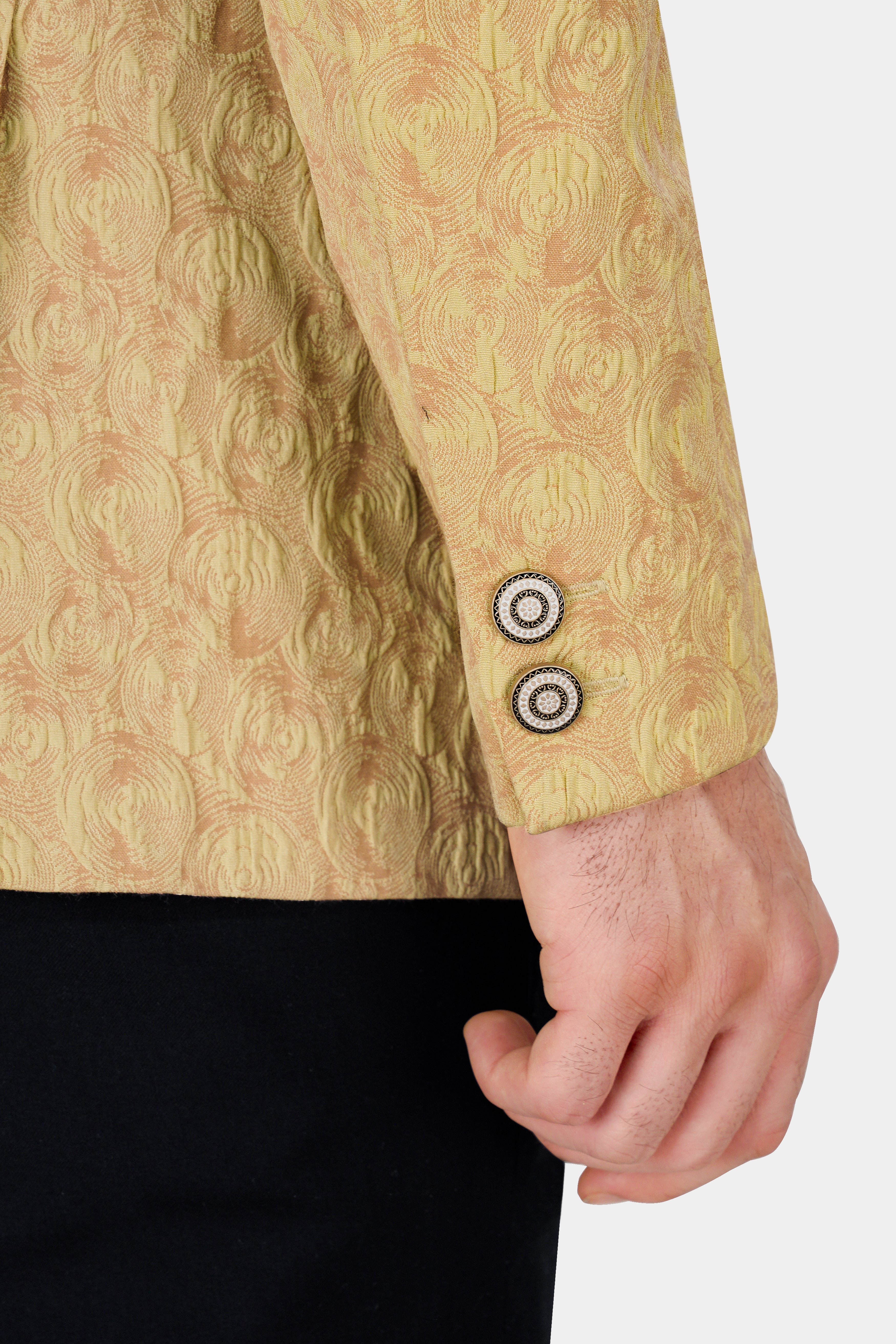 Putty Brown Textured Cross Buttoned Bandhgala Designer Blazer BL2866-D432-36, BL2866-D432-38, BL2866-D432-40, BL2866-D432-42, BL2866-D432-44, BL2866-D432-46, BL2866-D432-48, BL2866-D432-50, BL2866-D432-66, BL2866-D432-54, BL2866-D432-56, BL2866-D432-58, BL2866-D432-60