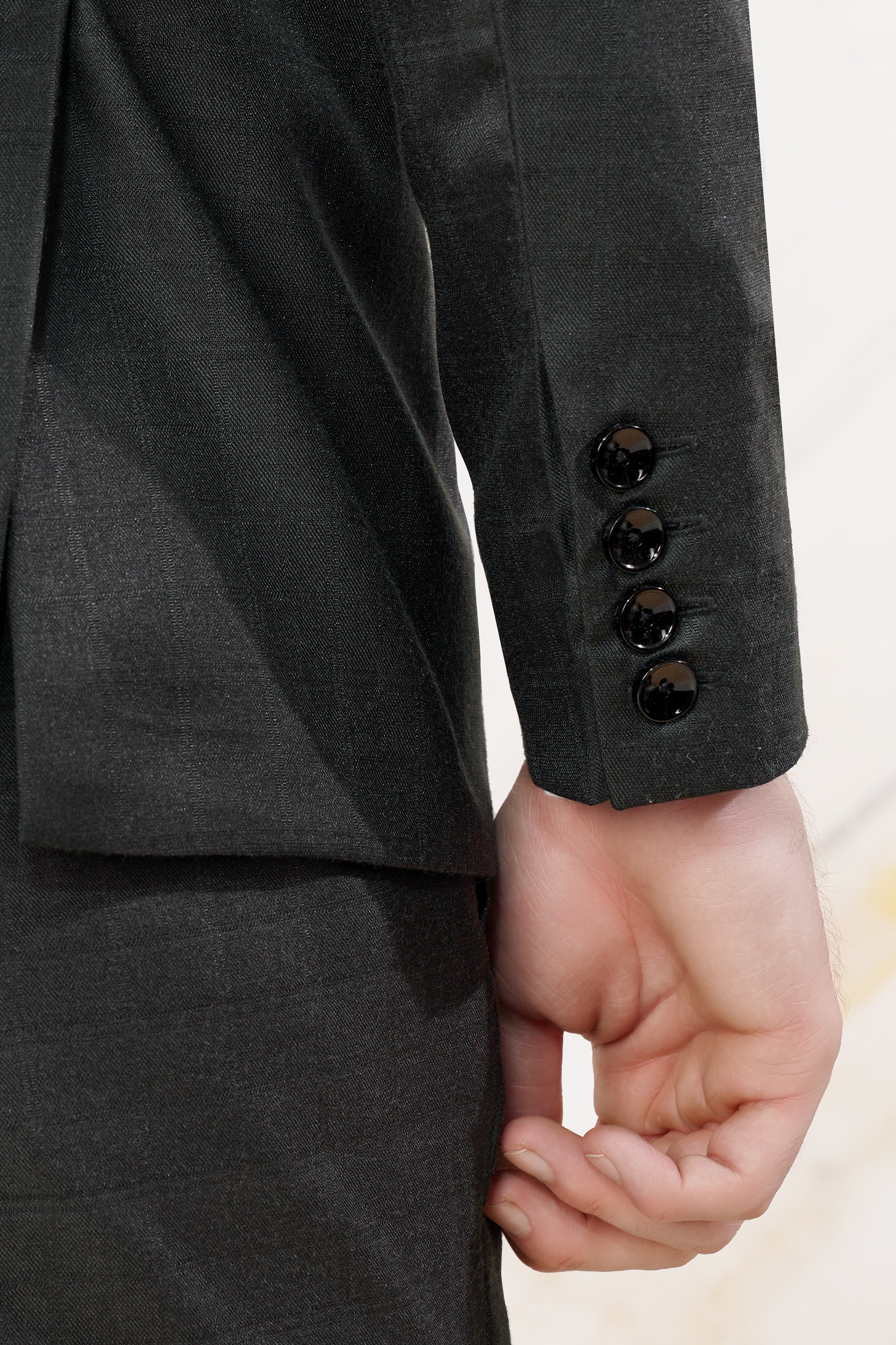 Abbey Gray Subtle Checkered Wool Rich Blazer BL3053-SB-36, BL3053-SB-38, BL3053-SB-40, BL3053-SB-42, BL3053-SB-44, BL3053-SB-46, BL3053-SB-48, BL3053-SB-50, BL3053-SB-52, BL3053-SB-54, BL3053-SB-56, BL3053-SB-58, BL3053-SB-60