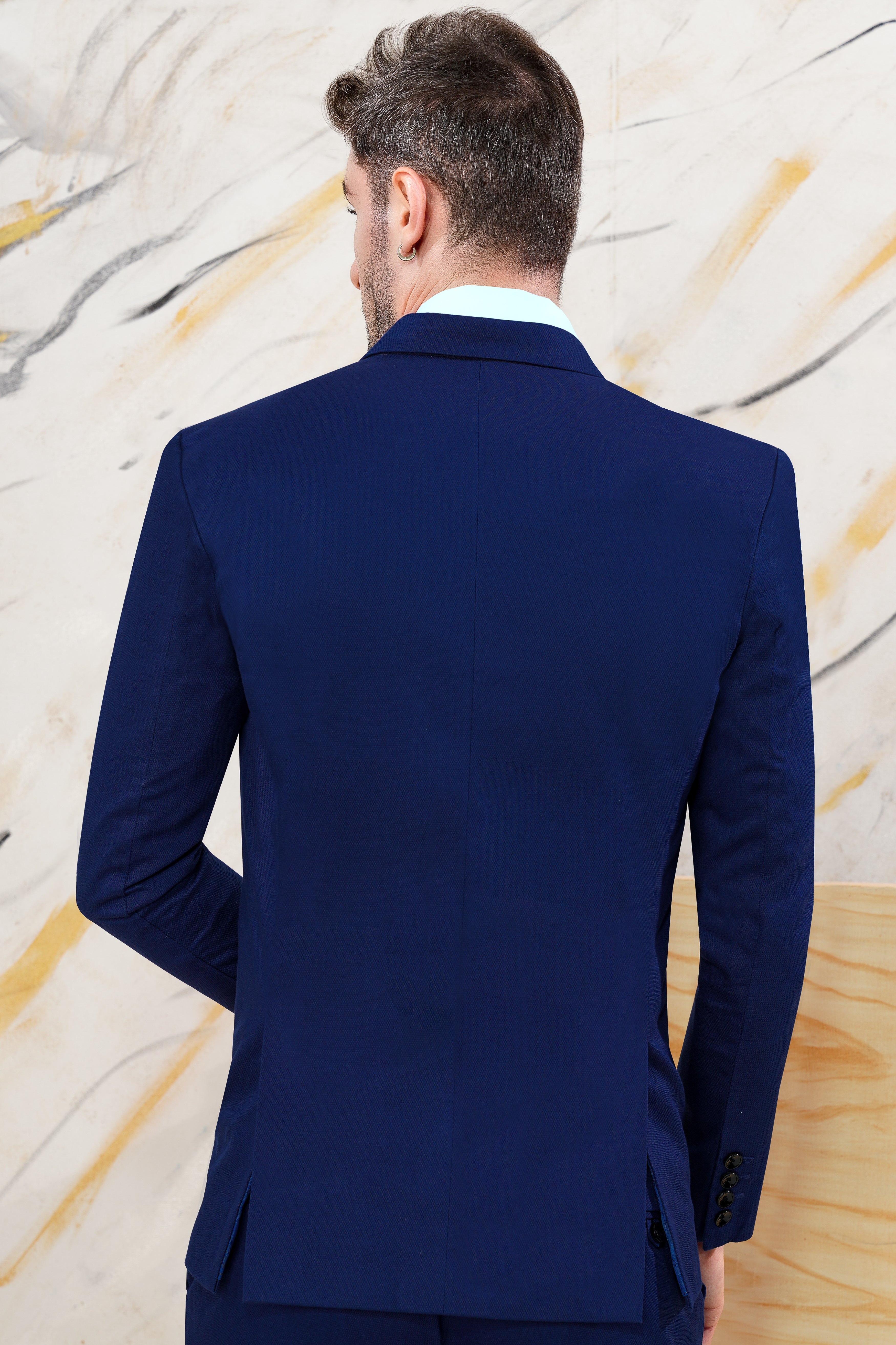 Downriver Blue Wool Rich Single Breasted Blazer BL3056-SB-36, BL3056-SB-38, BL3056-SB-40, BL3056-SB-42, BL3056-SB-44, BL3056-SB-46, BL3056-SB-48, BL3056-SB-50, BL3056-SB-52, BL3056-SB-54, BL3056-SB-56, BL3056-SB-58, BL3056-SB-60