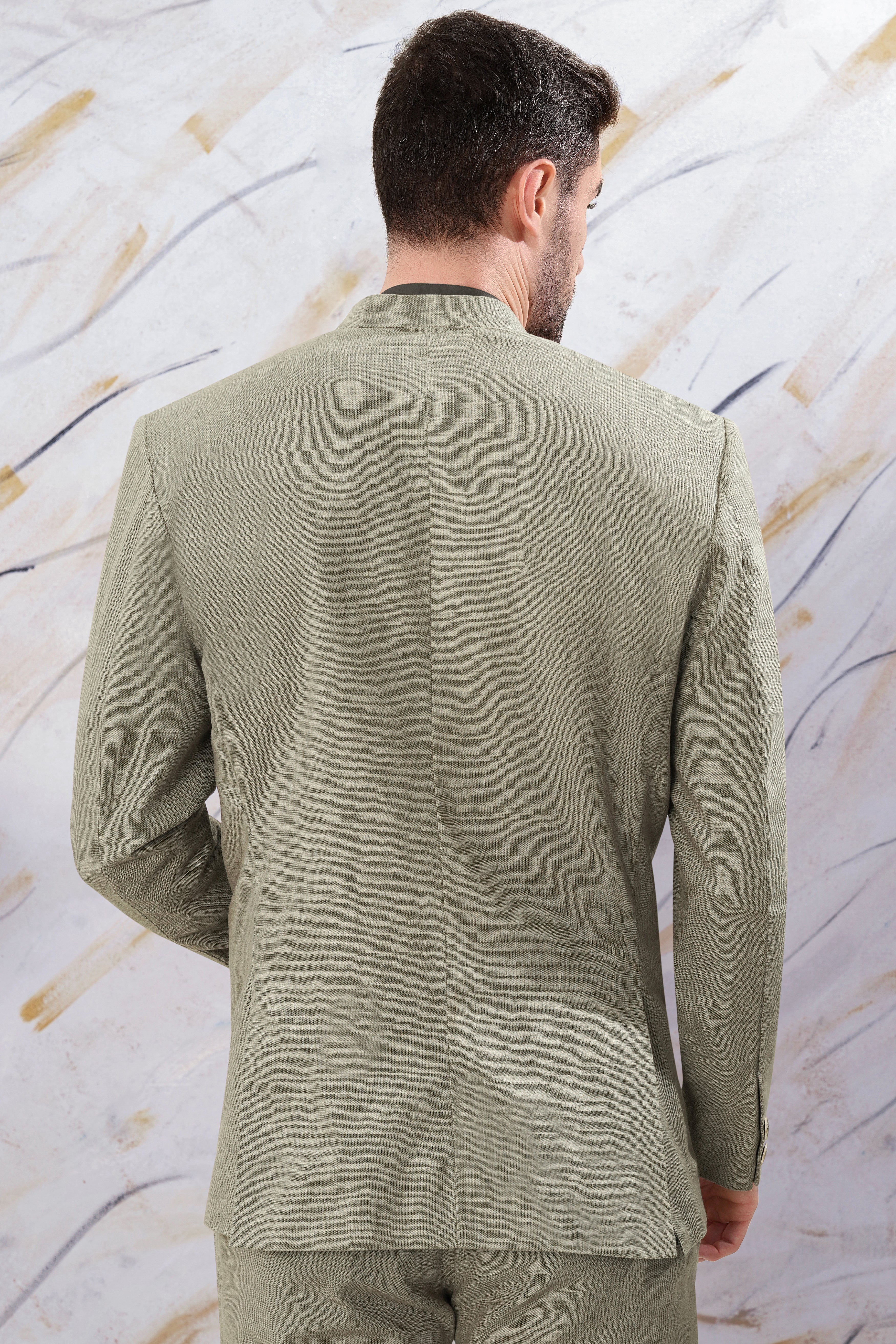 Lemon Grass Green Premium Cotton Cross Buttoned Bandhgala Blazer BL3099-CBG-36, BL3099-CBG-38, BL3099-CBG-40, BL3099-CBG-42, BL3099-CBG-44, BL3099-CBG-46, BL3099-CBG-48, BL3099-CBG-50, BL3099-CBG-52, BL3099-CBG-54, BL3099-CBG-56, BL3099-CBG-58, BL3099-CBG-60