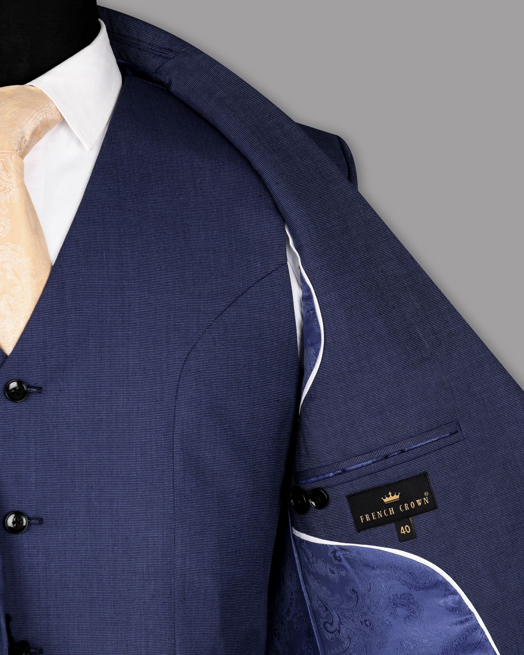 Lapis Blue Wool Blend Blazer