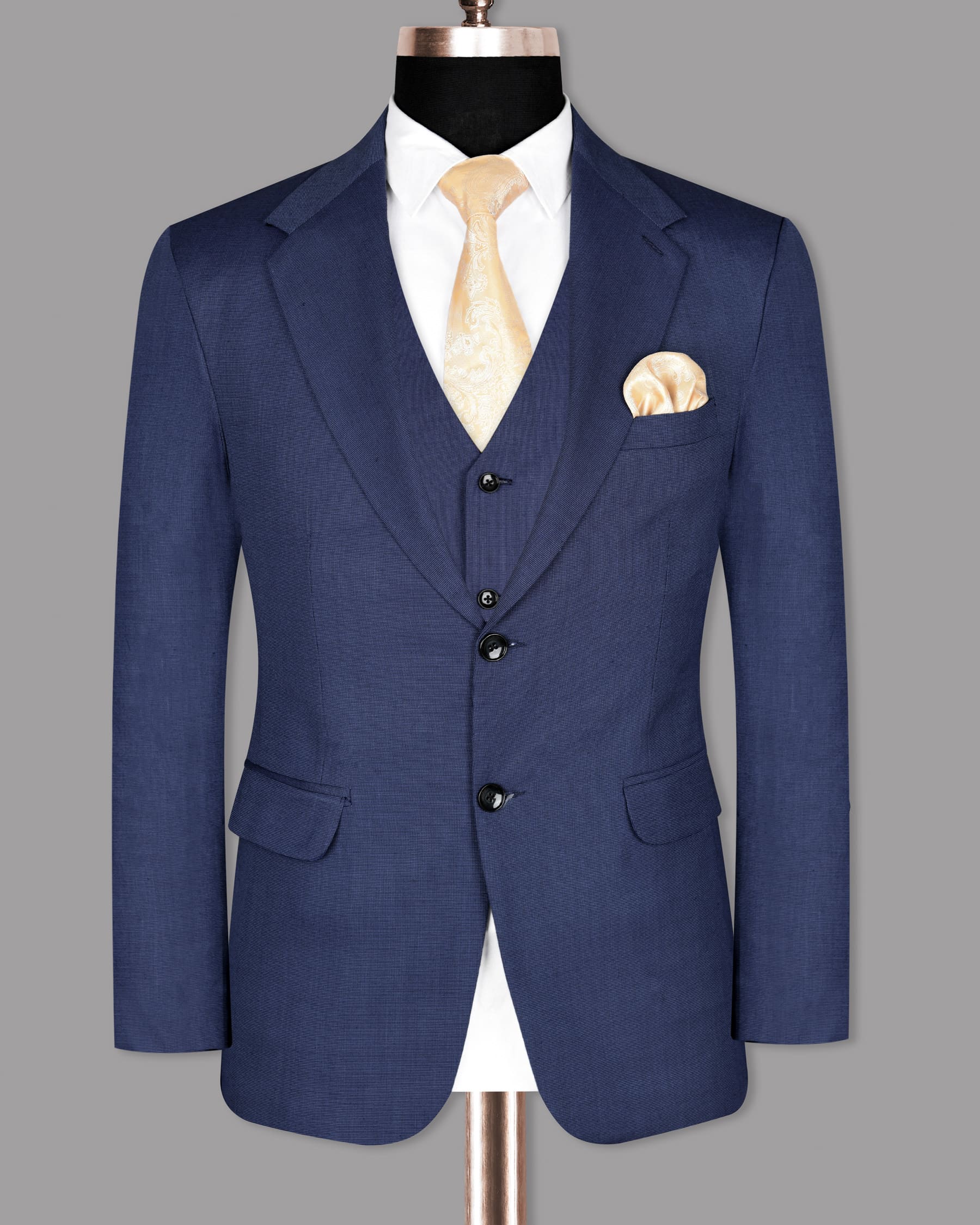Lapis Blue Wool Blend Blazer