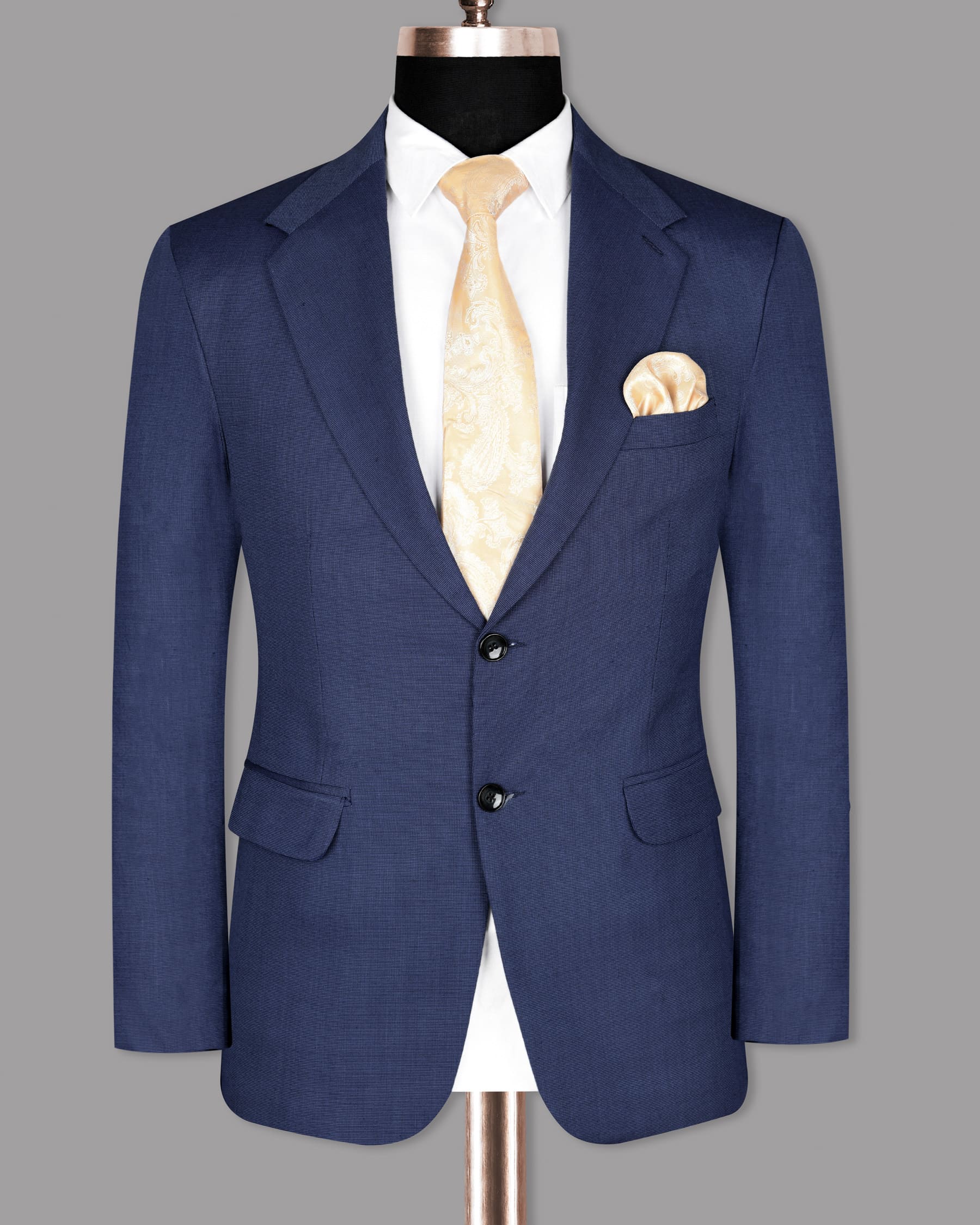 Lapis Blue Wool Blend Blazer