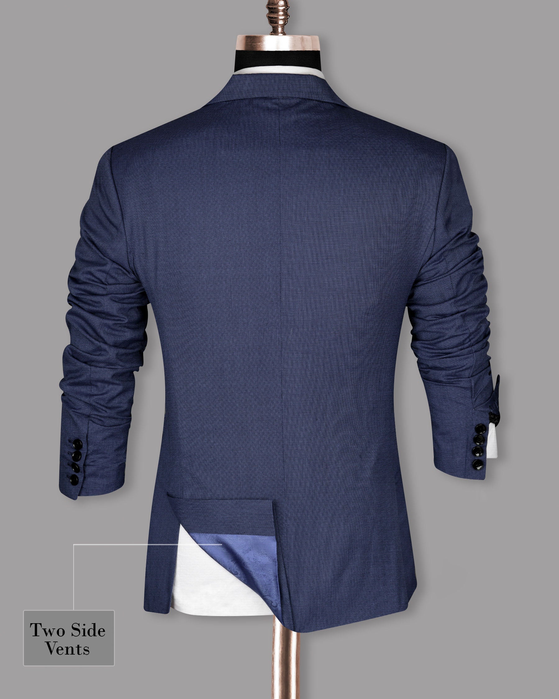 Lapis Blue Wool Blend Blazer