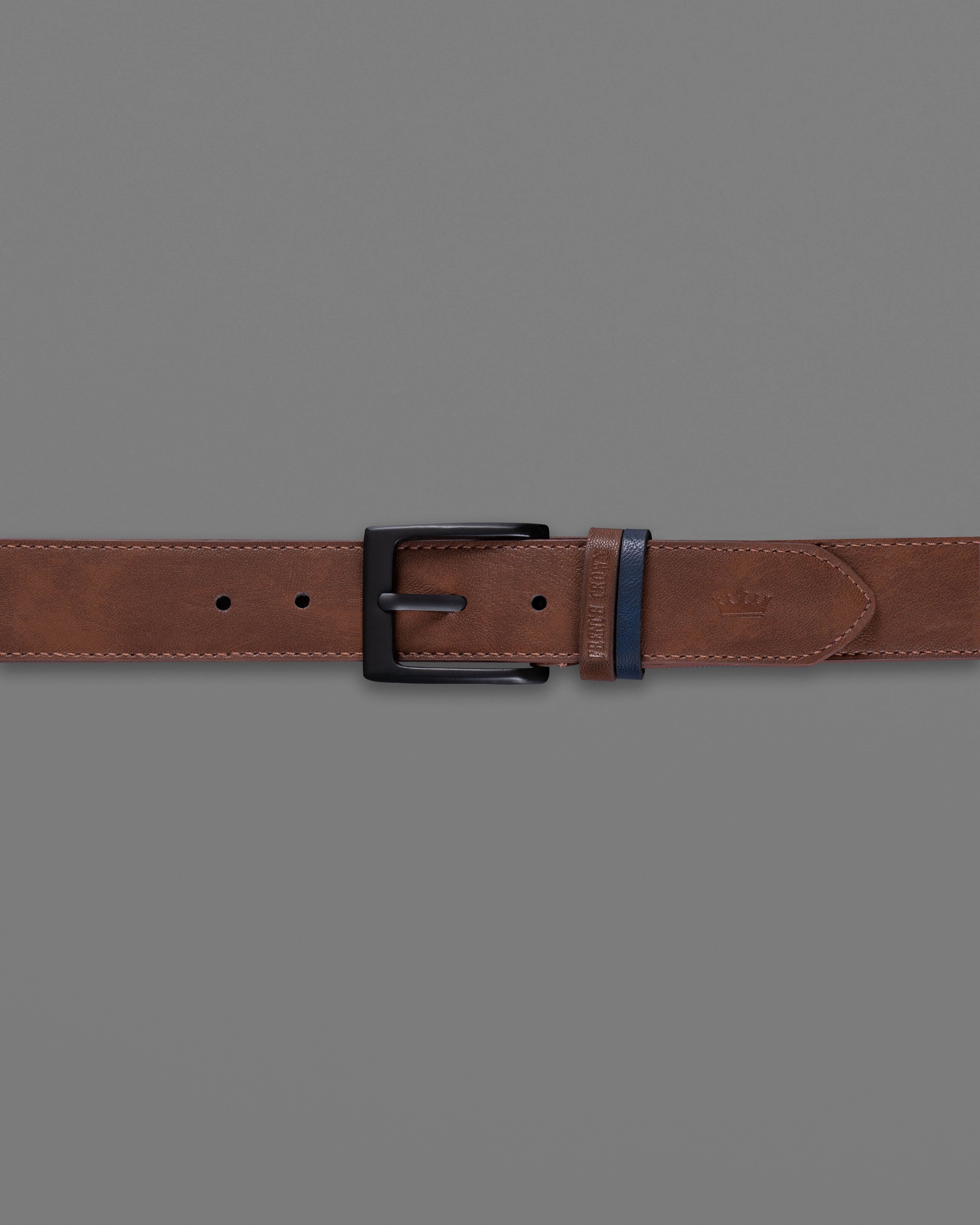 Tan Brown with Jade Black Buckle Leather Free Lightweight Handcrafted Belt BT101-28, BT101-30, BT101-32, BT101-34, BT101-36, BT101-38