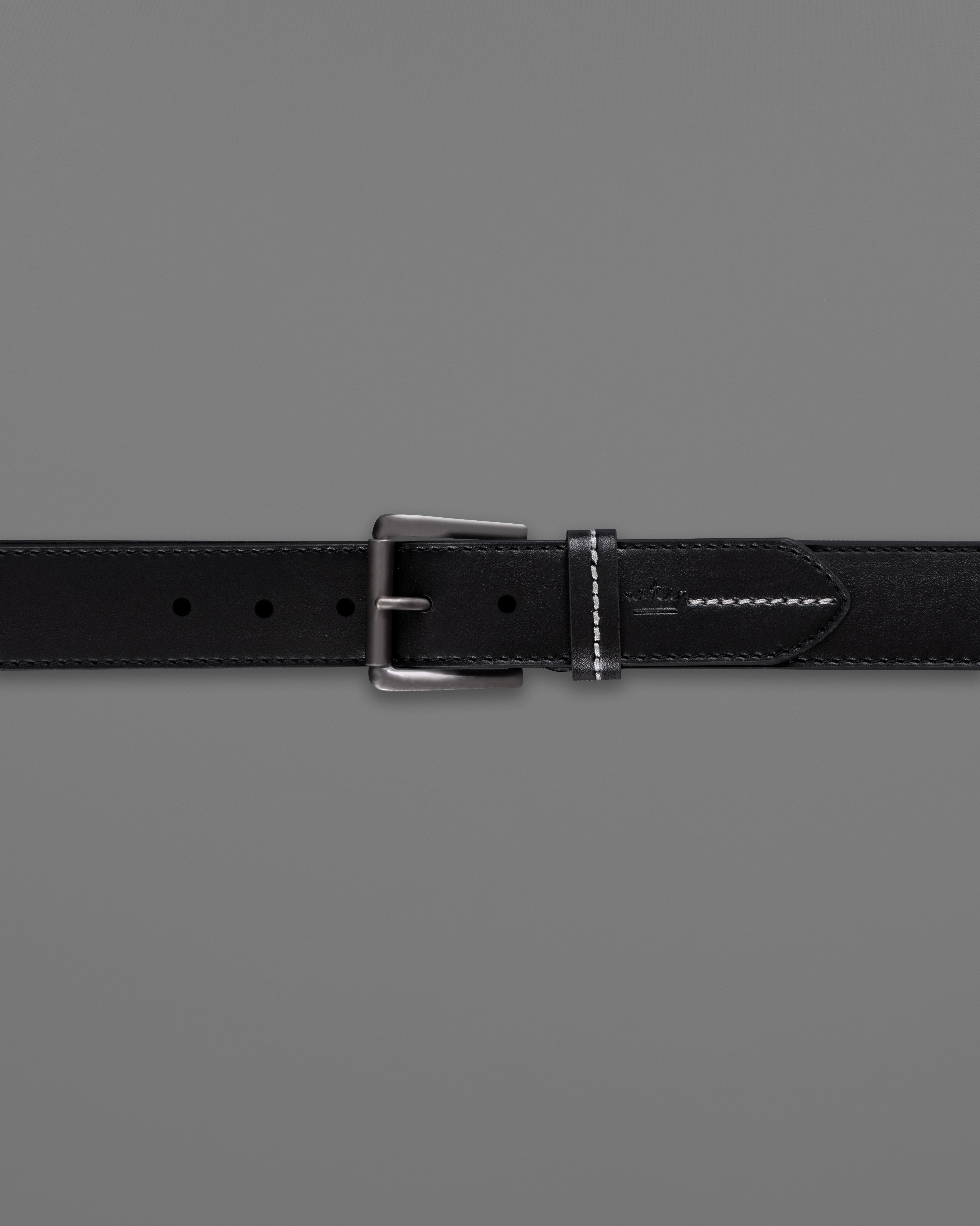 Jade Black with Metallic Buckle Leather FreeLightweight Handcrafted Belt BT102-28, BT102-30, BT102-32, BT102-34, BT102-36, BT102-38