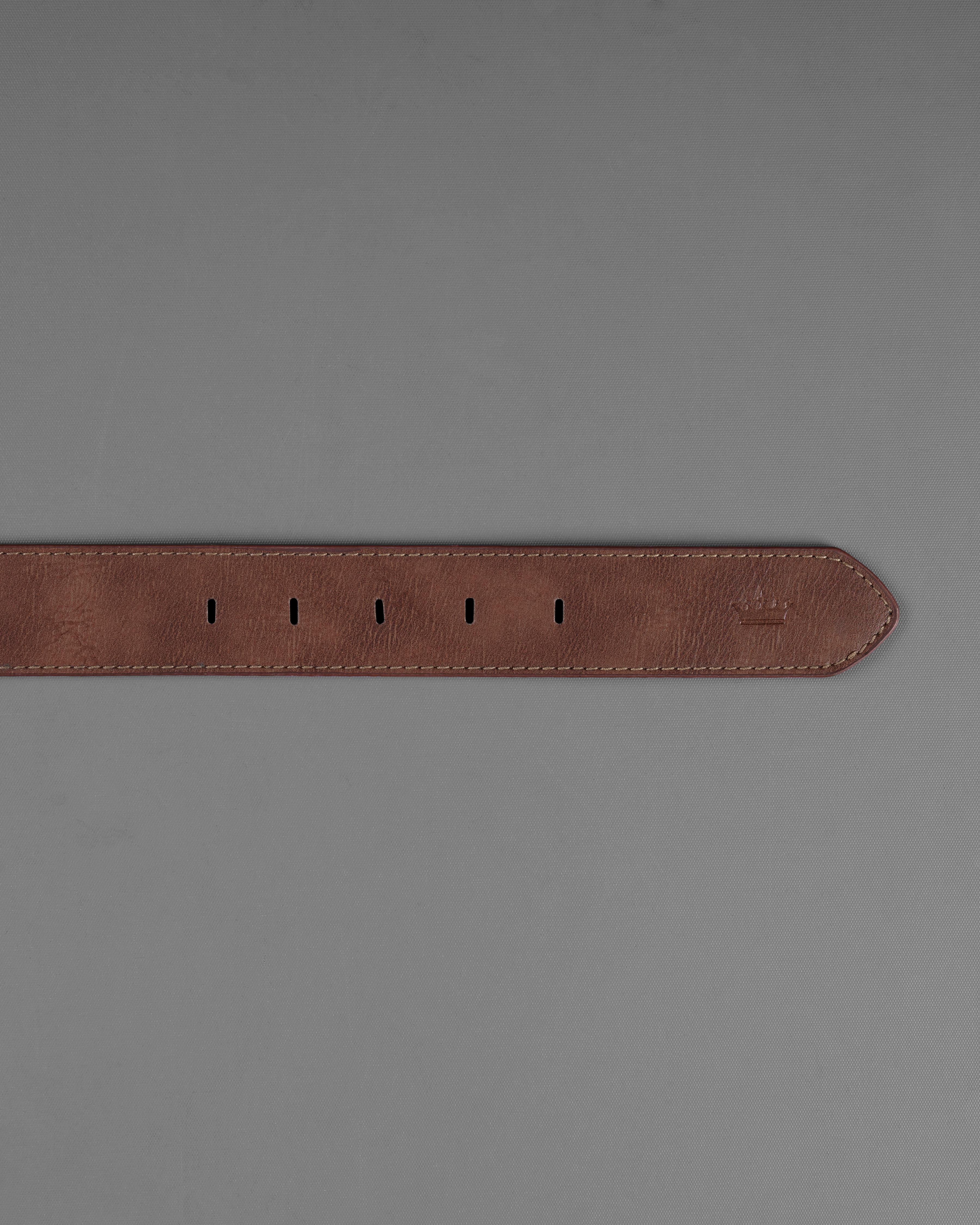 Tan Brown with Jade Black Buckle Leather Free Lightweight Handcrafted Belt BT105-28, BT105-30, BT105-32, BT105-34, BT105-36, BT105-38