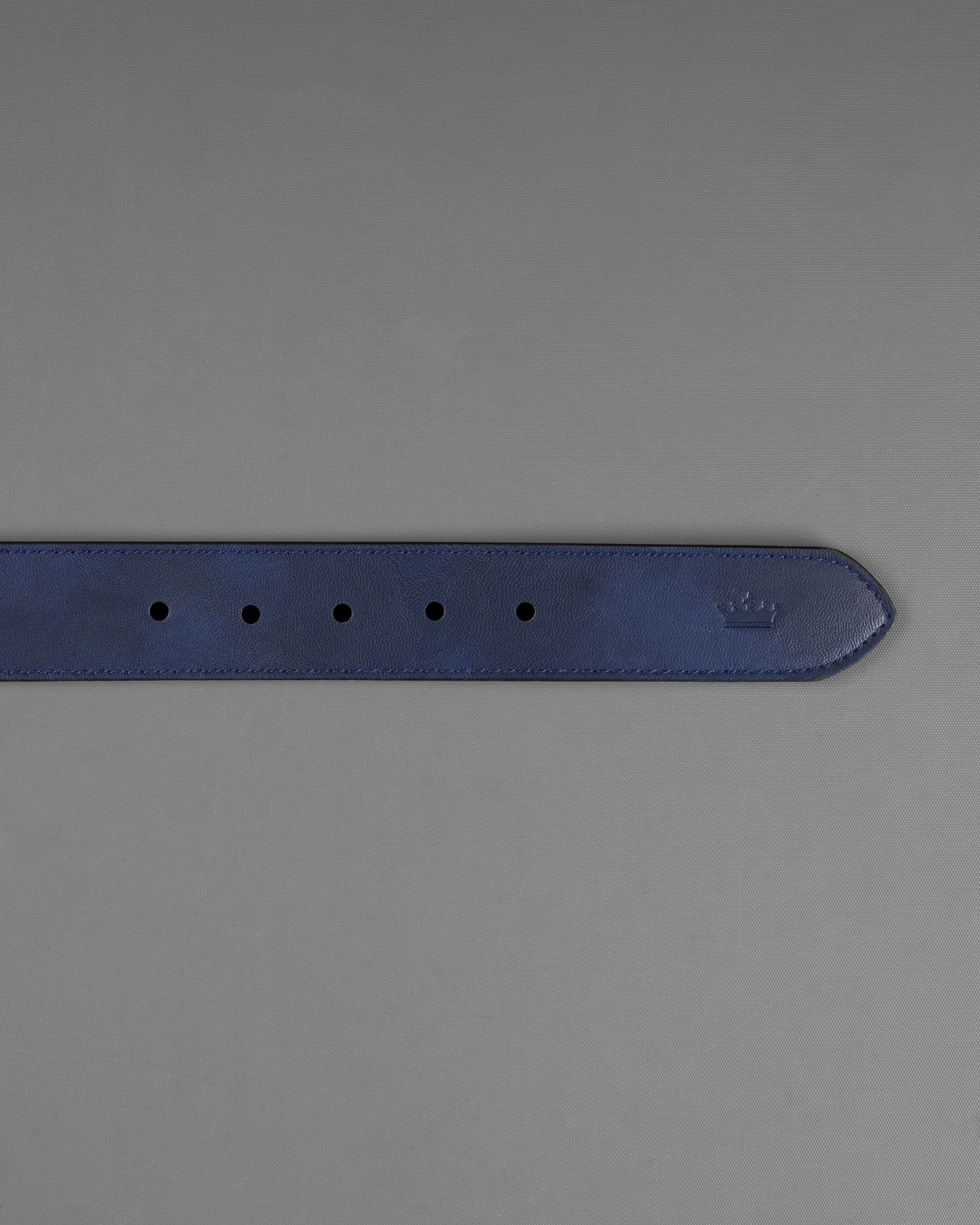Blue with Black Buckle Leather Free Lightweight Handcrafted Belt BT106-28, BT106-30, BT106-32, BT106-34, BT106-36, BT106-38