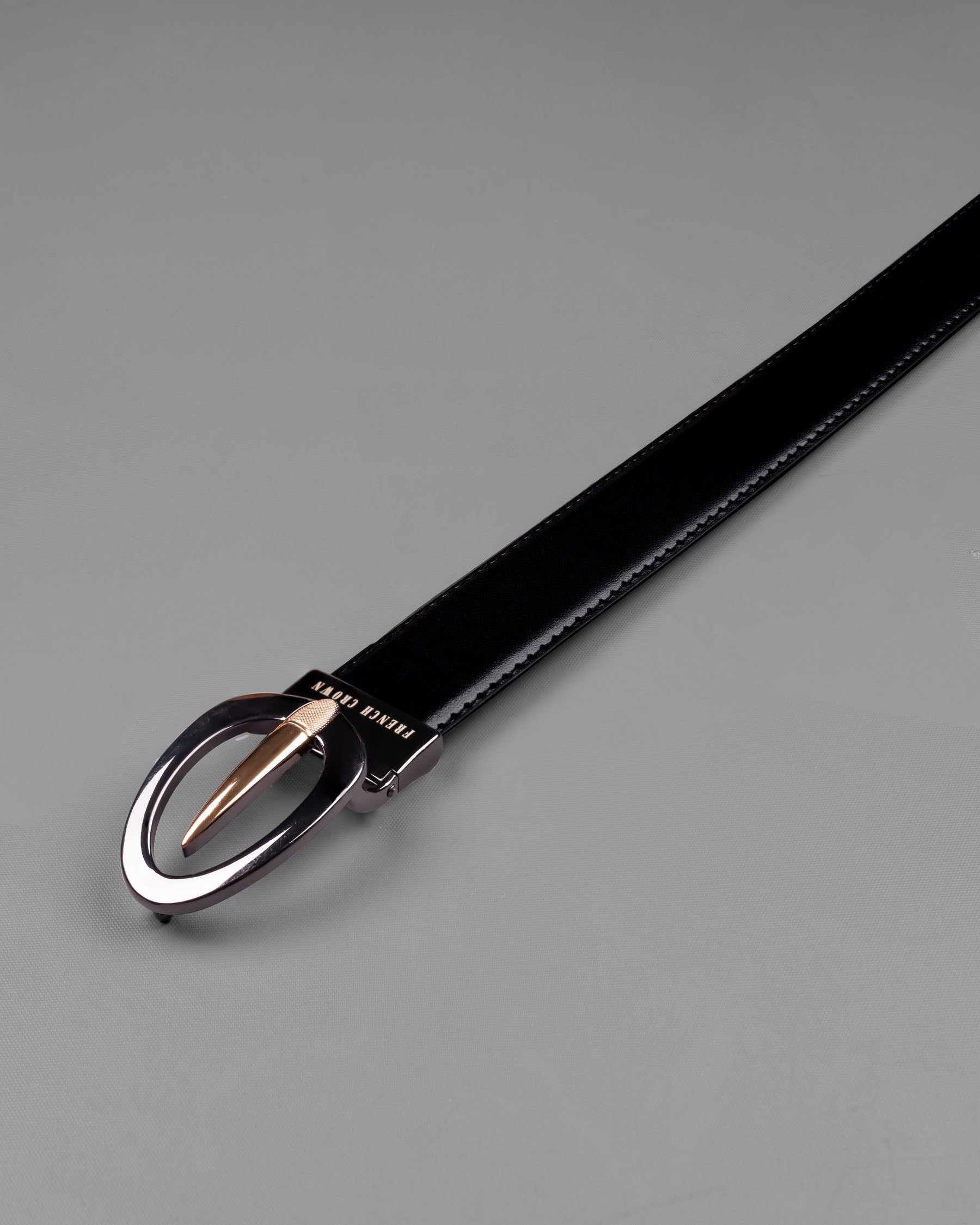 Glossy Grey and Golden Oval buckled Reversible jade Black and tan Slight Textured Vegan Leather Handcrafted Belt BT026-28, BT026-30, BT026-32, BT026-34, BT026-36, BT026-38