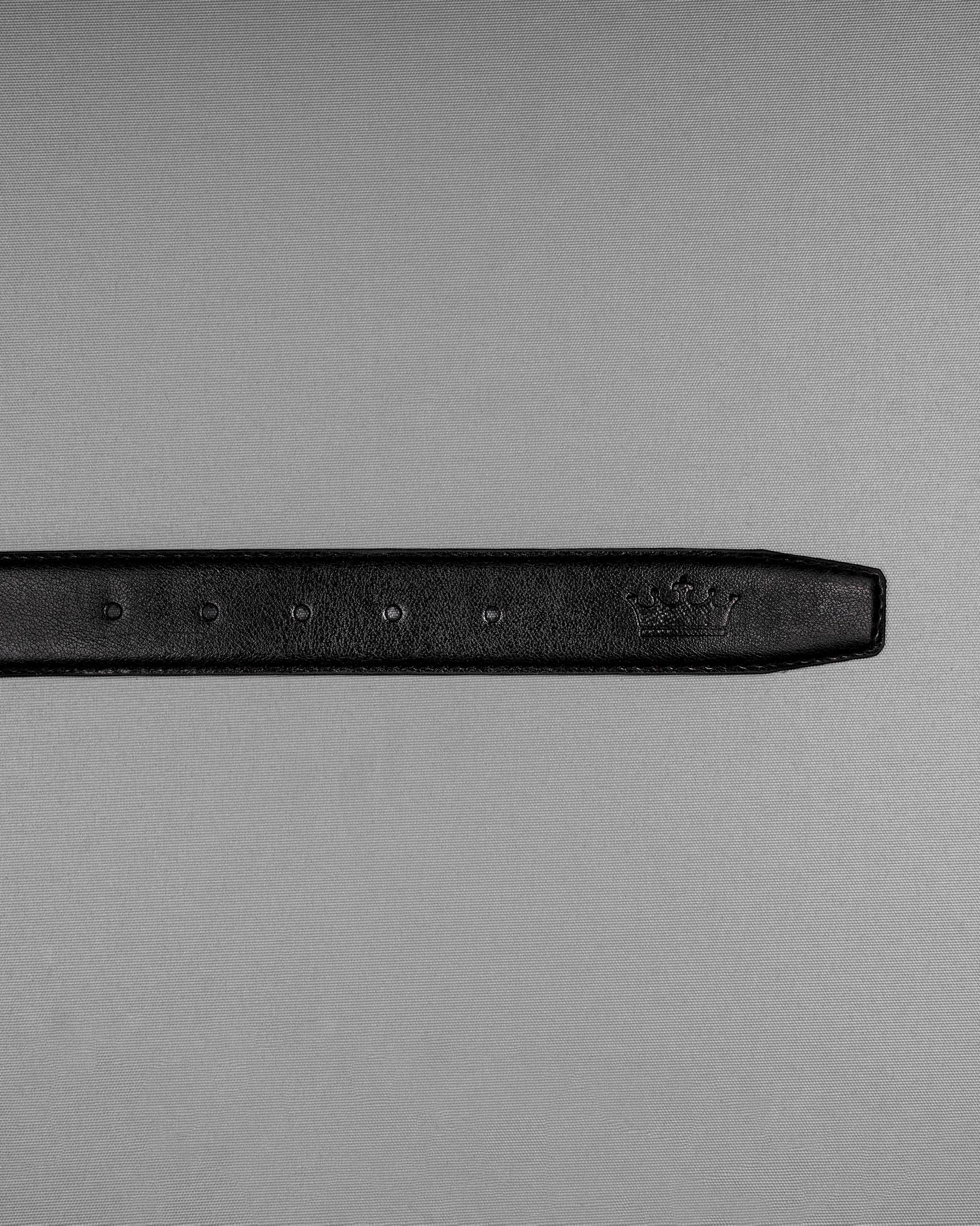 Glossy Black and Silver Oval buckled Reversible jade Black and Brown Slight Textured Vegan Leather Handcrafted Belt BT027-28, BT027-30, BT027-32, BT027-34, BT027-36, BT027-38