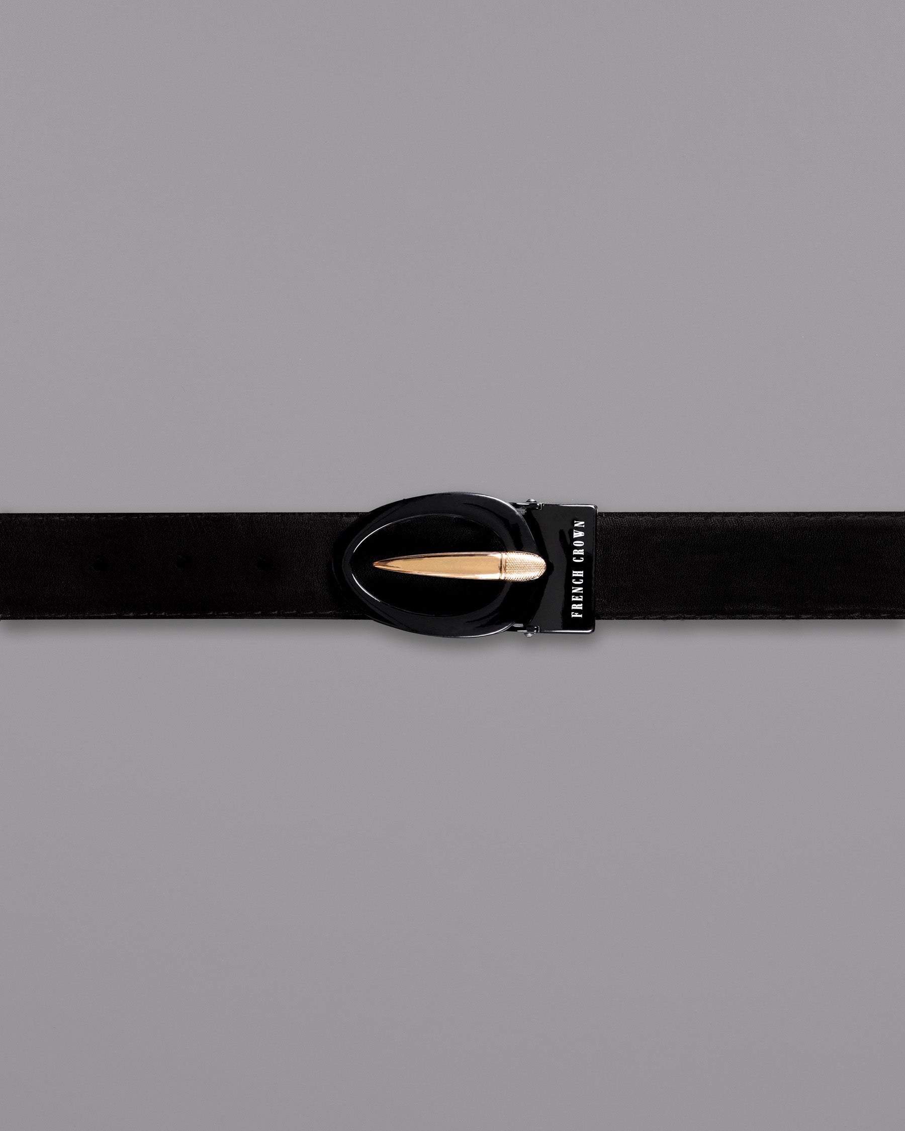 Glossy Black and Golden Oval  buckled Reversible jade Black and Brown Vegan Leather Handcrafted Belt