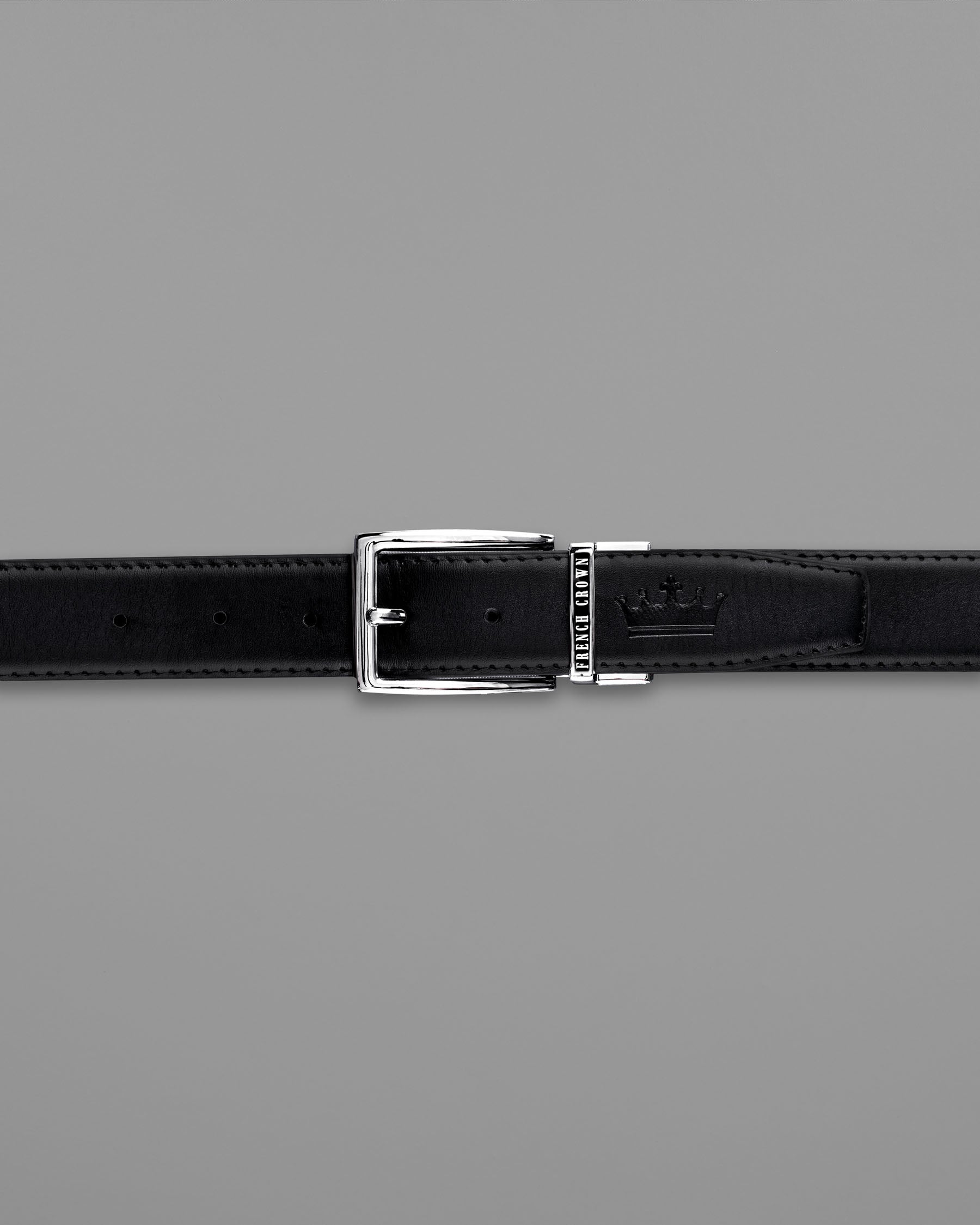 Silver  buckled Reversible jade Black and Brown Vegan Leather Handcrafted Belt BT031-28, BT031-30, BT031-32, BT031-34, BT031-36, BT031-38