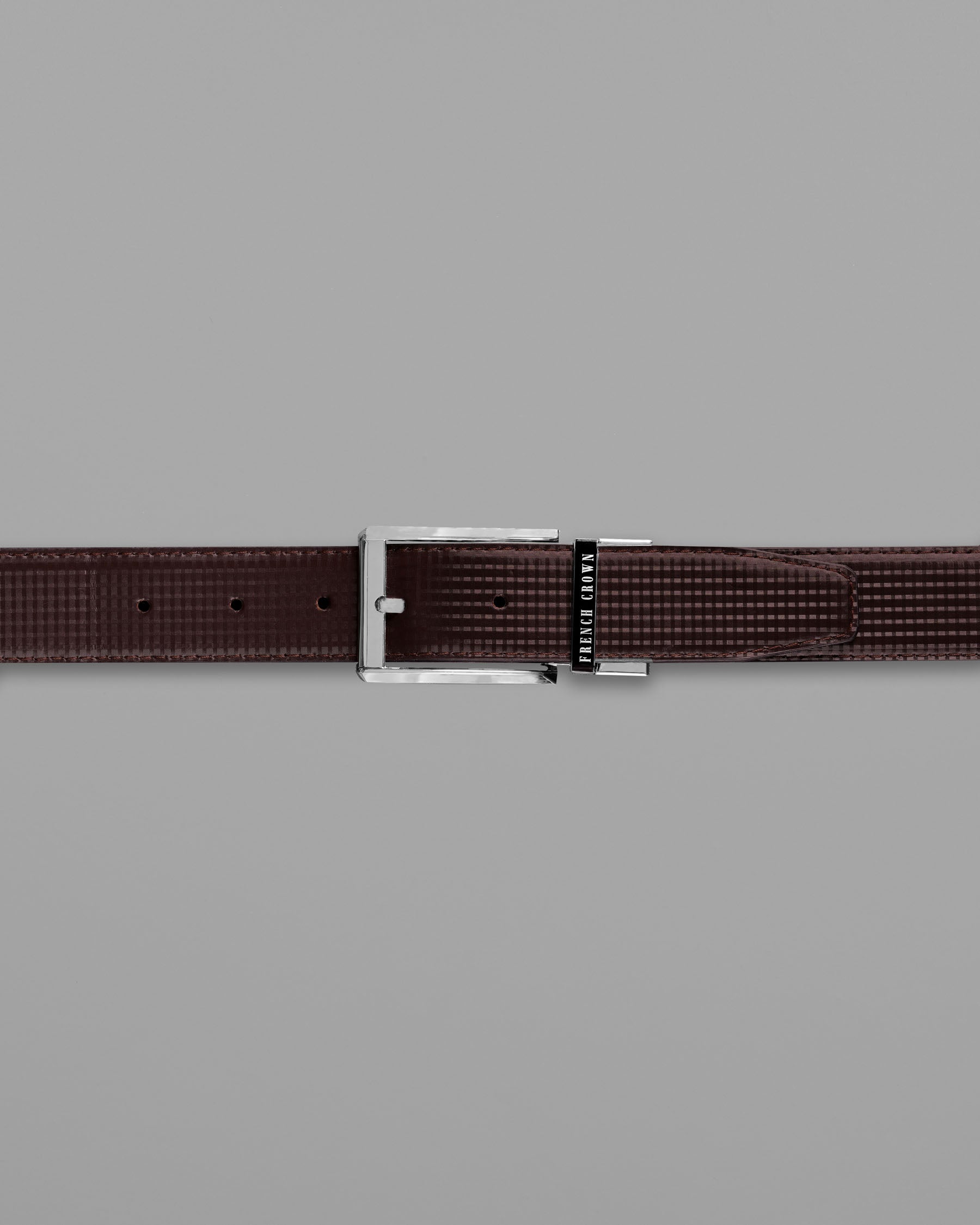 Silver buckled Reversible Black and Brown Vegan Leather Handcrafted Belt BT044-28, BT044-30, BT044-32, BT044-34, BT044-36, BT044-38