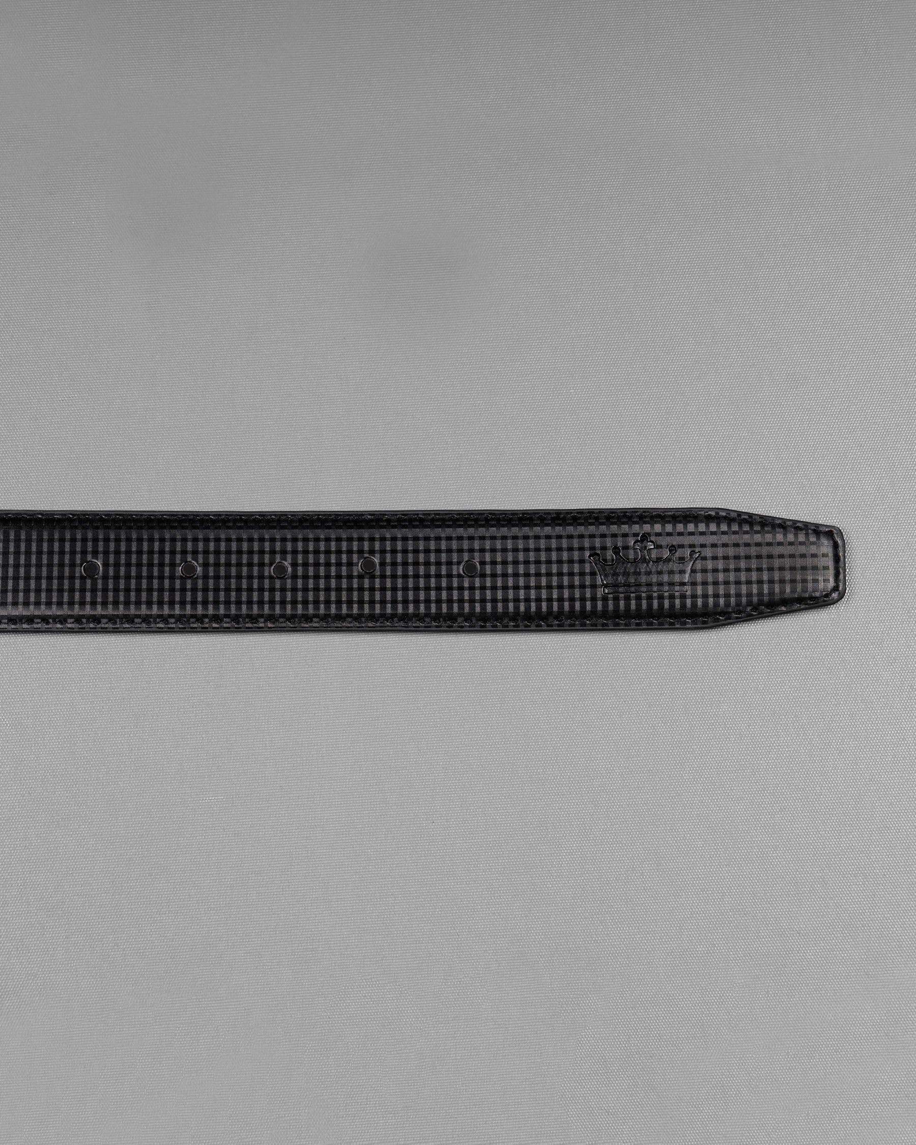 Silver buckled Reversible Black and Brown Vegan Leather Handcrafted Belt