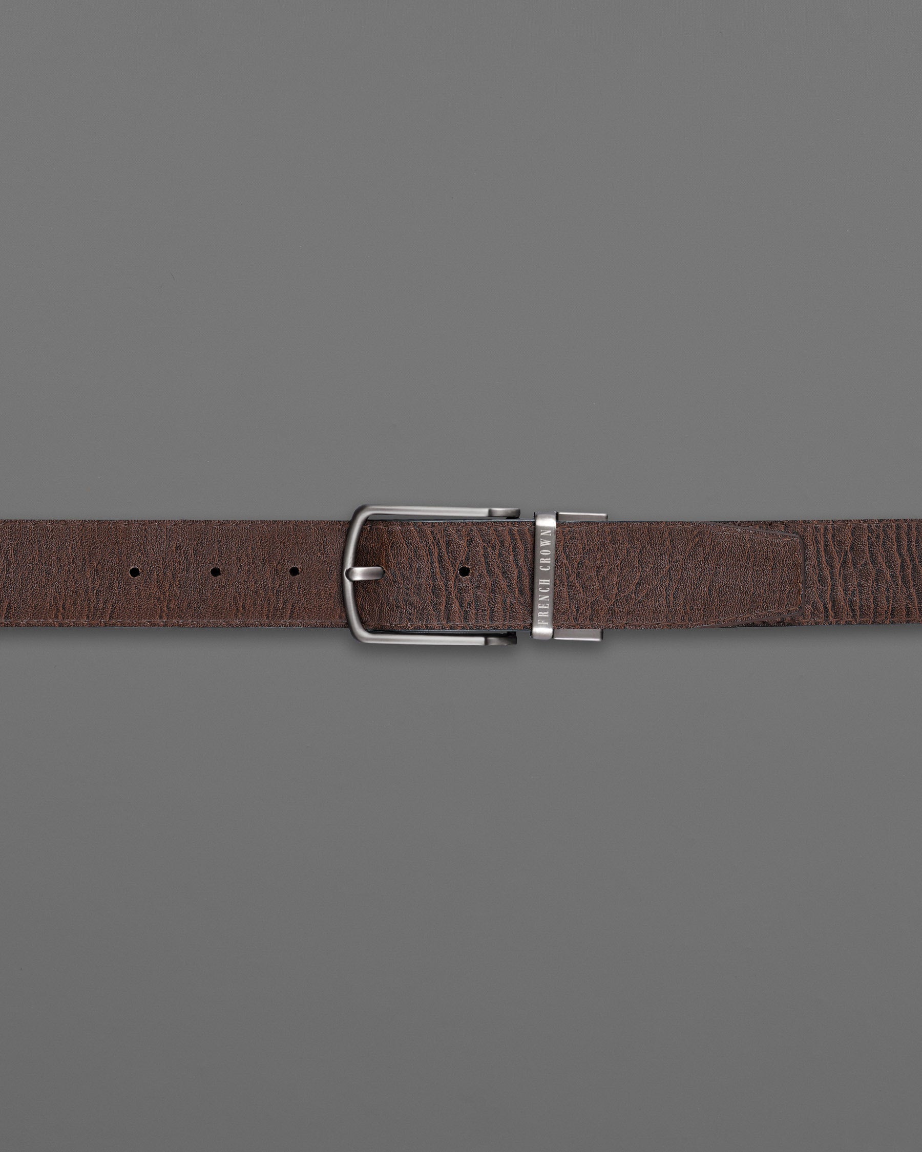Silver Buckle with Jade Black and Brown Leather Free Handcrafted Reversible Belt