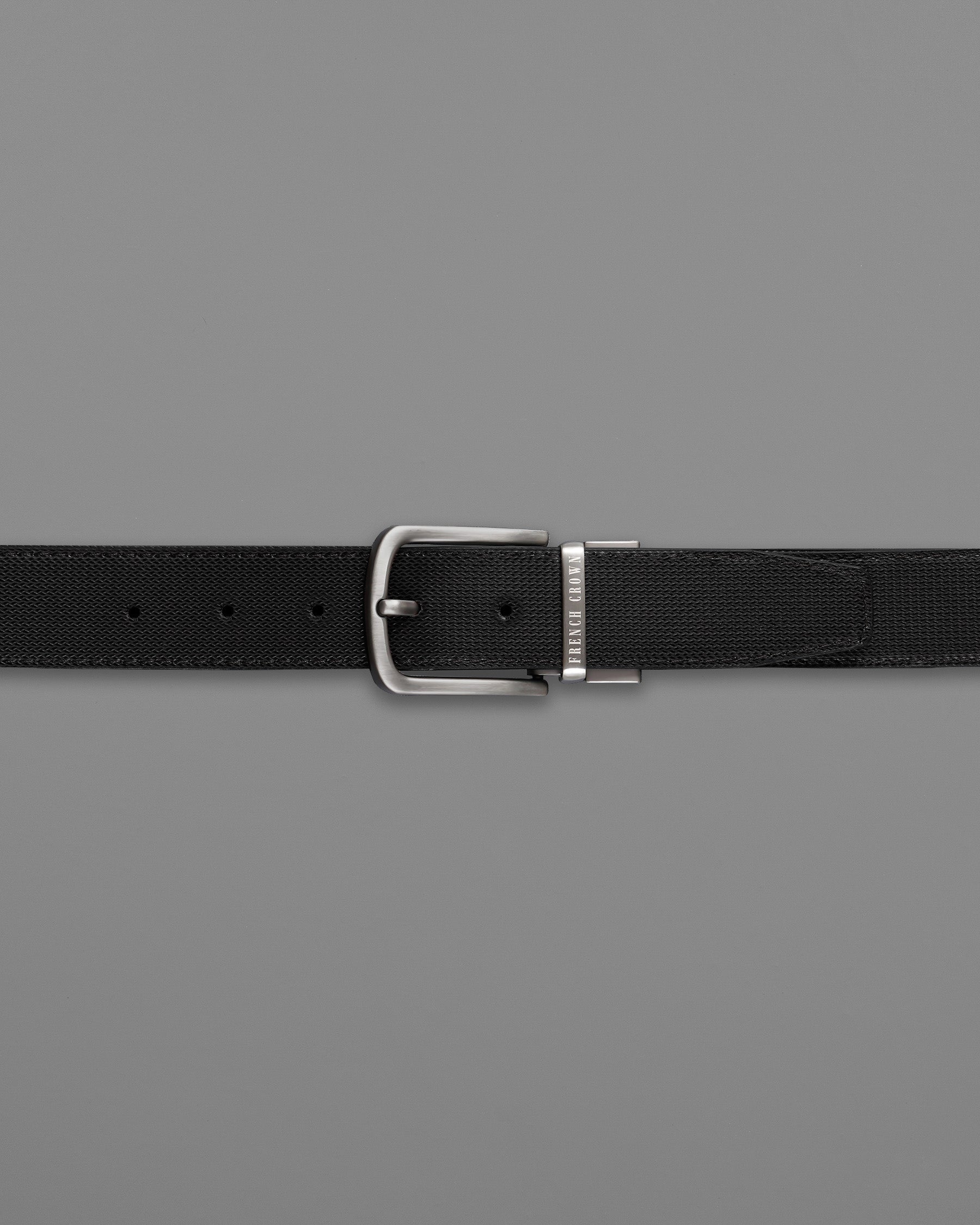 Silver Metallic Buckle Glossy Finish with Jade Black and Brown Leather Free Handcrafted Reversible Belt BT055-28, BT055-30, BT055-32, BT055-34, BT055-36, BT055-38