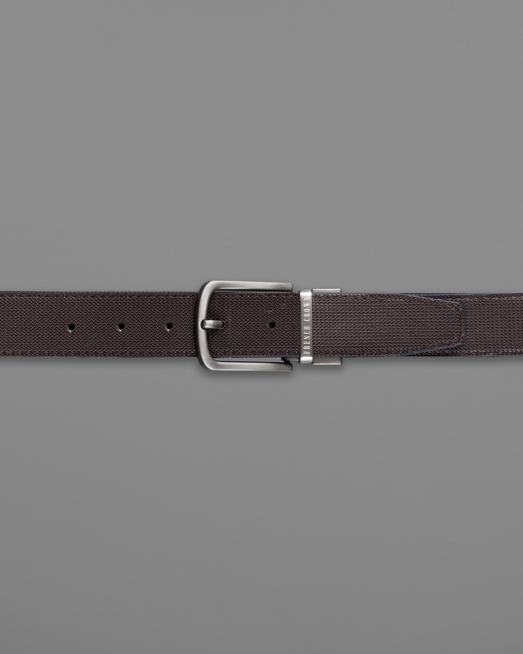 Silver Metallic Buckle Glossy Finish with Jade Black and Brown Leather Free Handcrafted Reversible Belt BT055-28, BT055-30, BT055-32, BT055-34, BT055-36, BT055-38