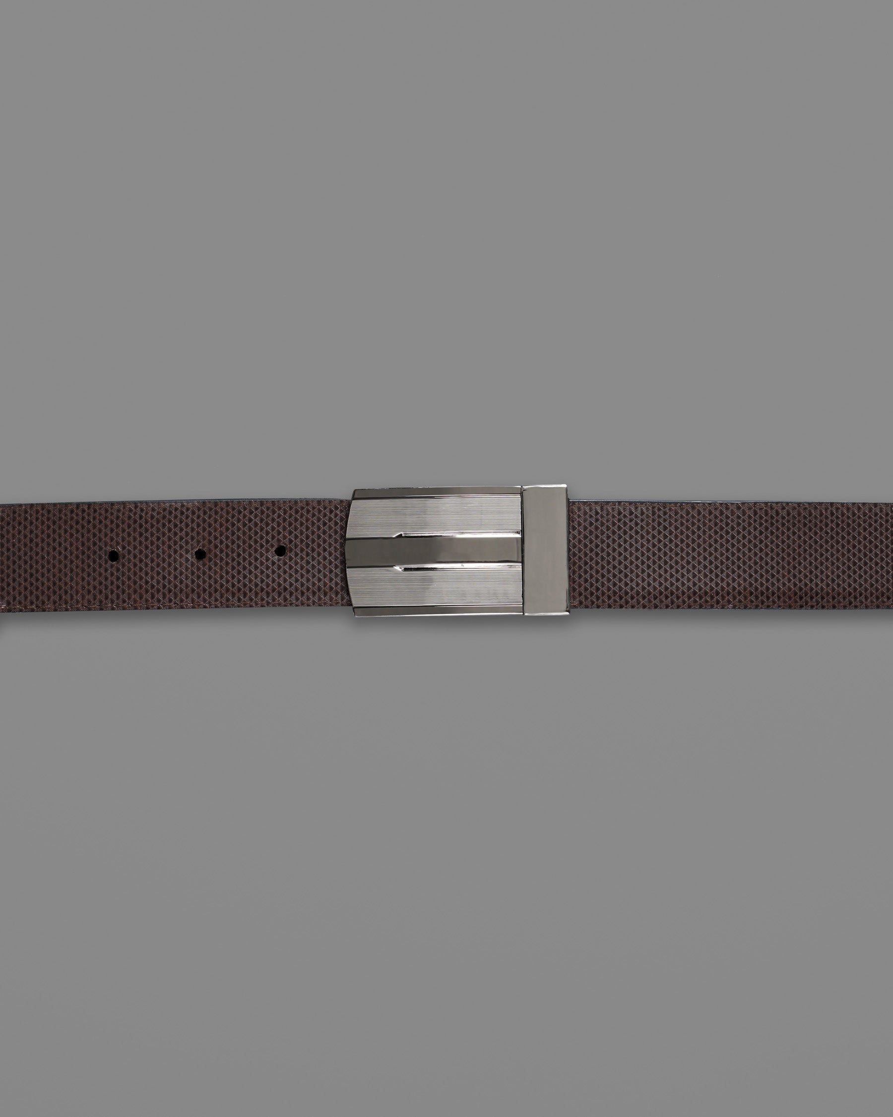 Silver Box Buckle with Jade Black and Brown Leather Free Handcrafted Reversible Belt