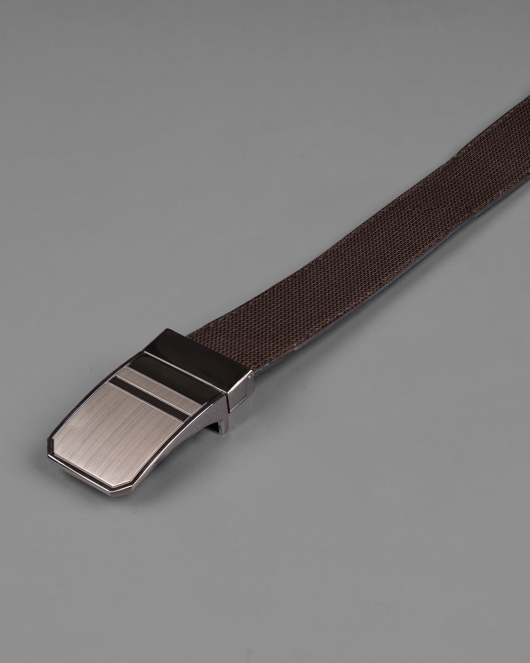 Silver Box Buckle with Golden Touch Jade Black and Brown Leather Free Handcrafted Reversible Belt BT061-28, BT061-30, BT061-32, BT061-34, BT061-36, BT061-38