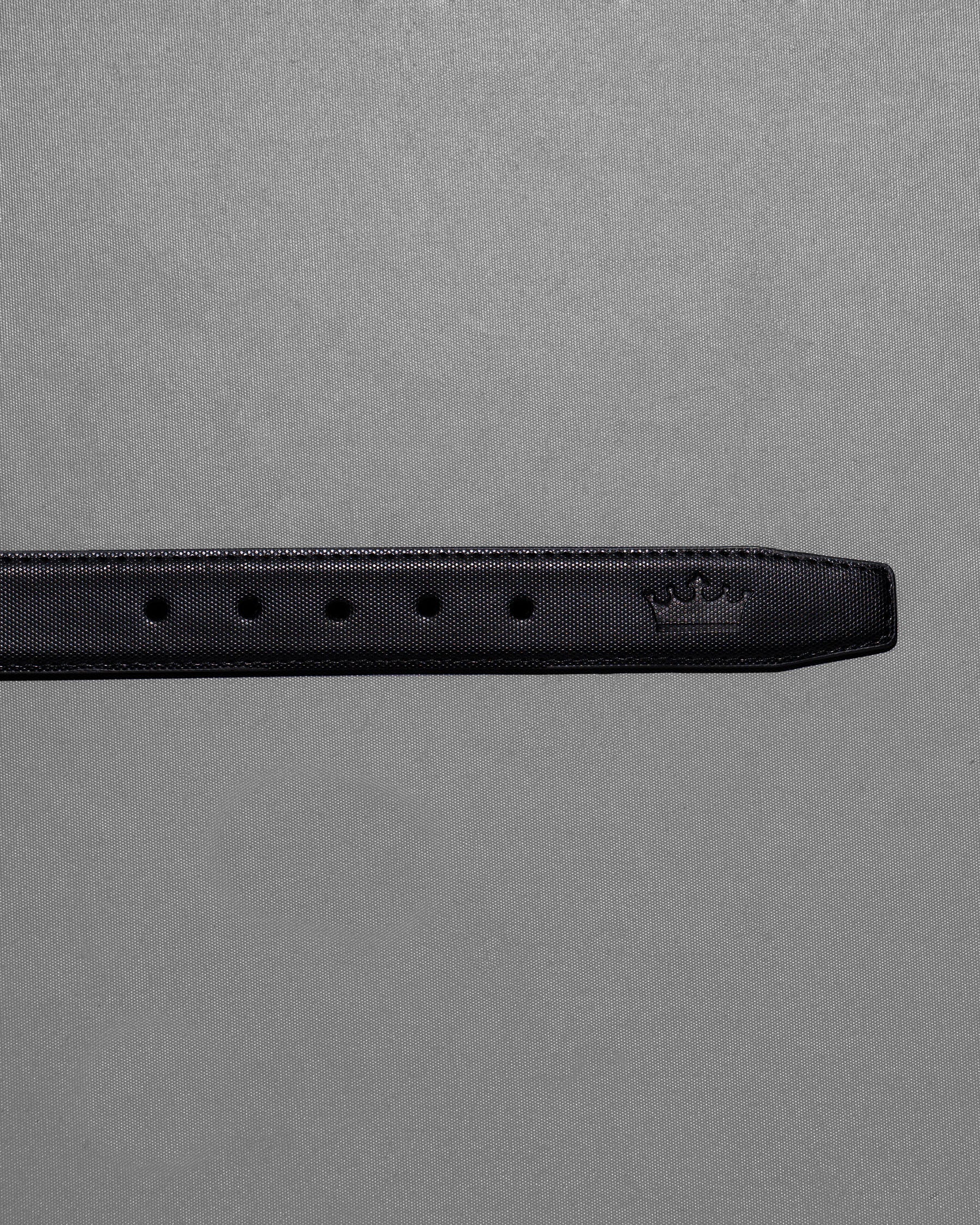 Silver Metallic Buckle with Jade Black and Brown Leather Free Handcrafted Reversible Belt BT067-28, BT067-30, BT067-32, BT067-34, BT067-36, BT067-38