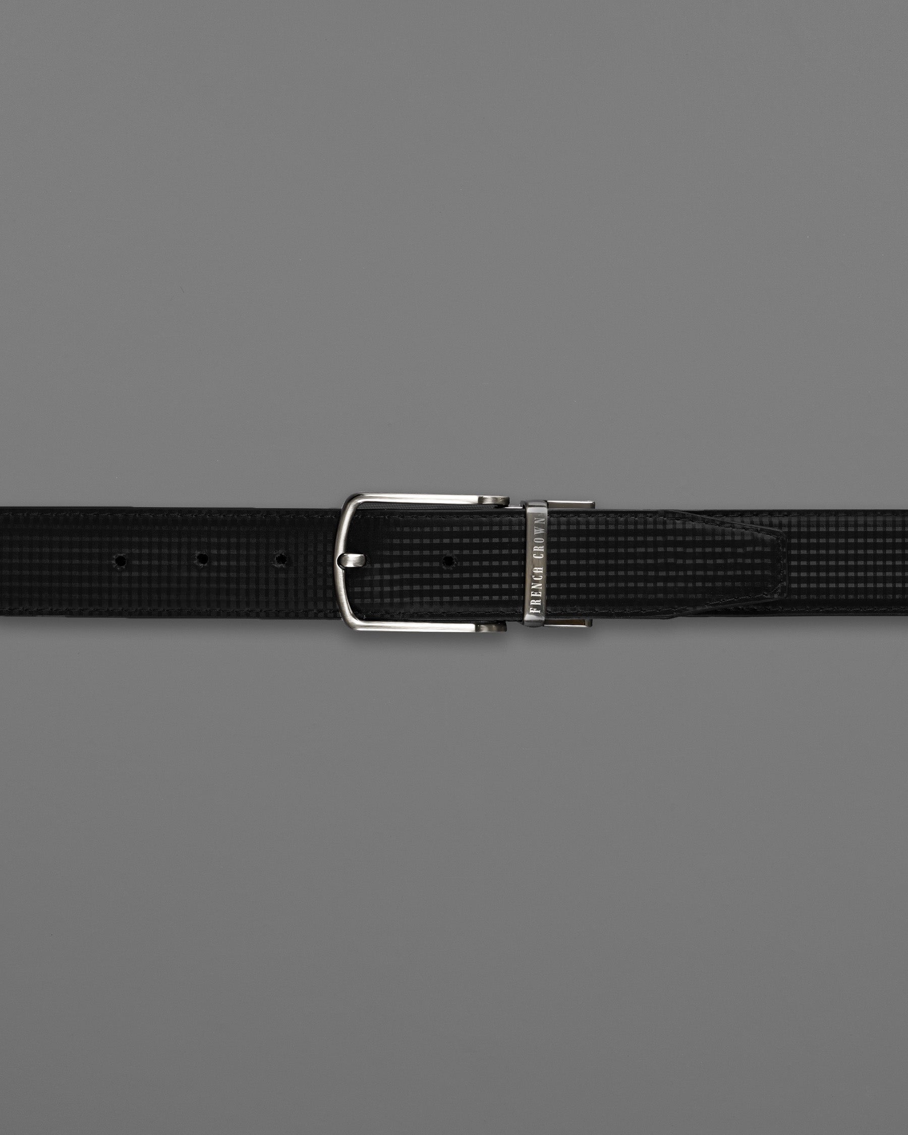 Silver Metallic Shiny Buckle with Matt Finish Jade Black and Brown Leather Free Handcrafted Reversible Belt BT079-28, BT079-30, BT079-32, BT079-34, BT079-36, BT079-38