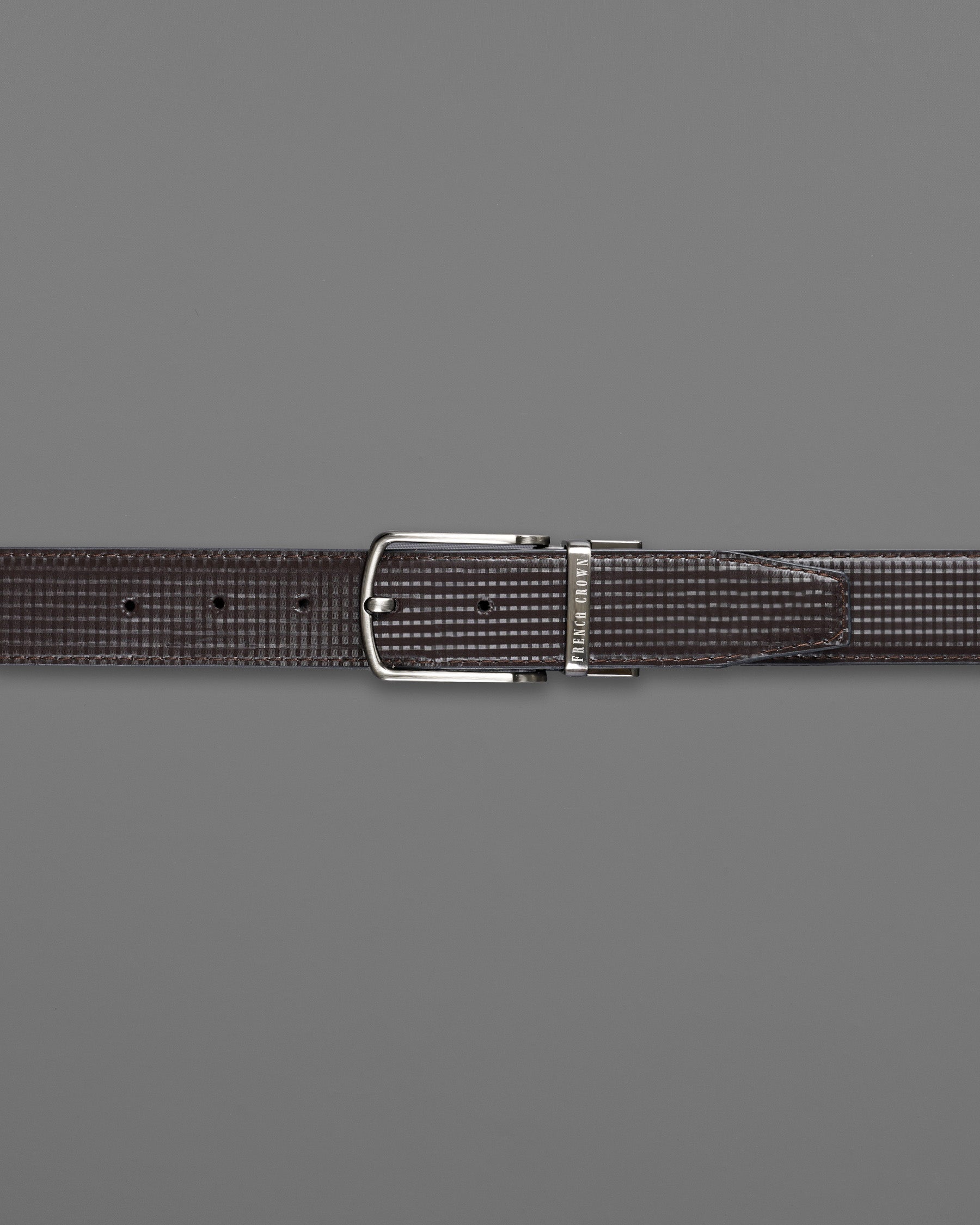 Silver Metallic Shiny Buckle with Matt Finish Jade Black and Brown Leather Free Handcrafted Reversible Belt BT079-28, BT079-30, BT079-32, BT079-34, BT079-36, BT079-38