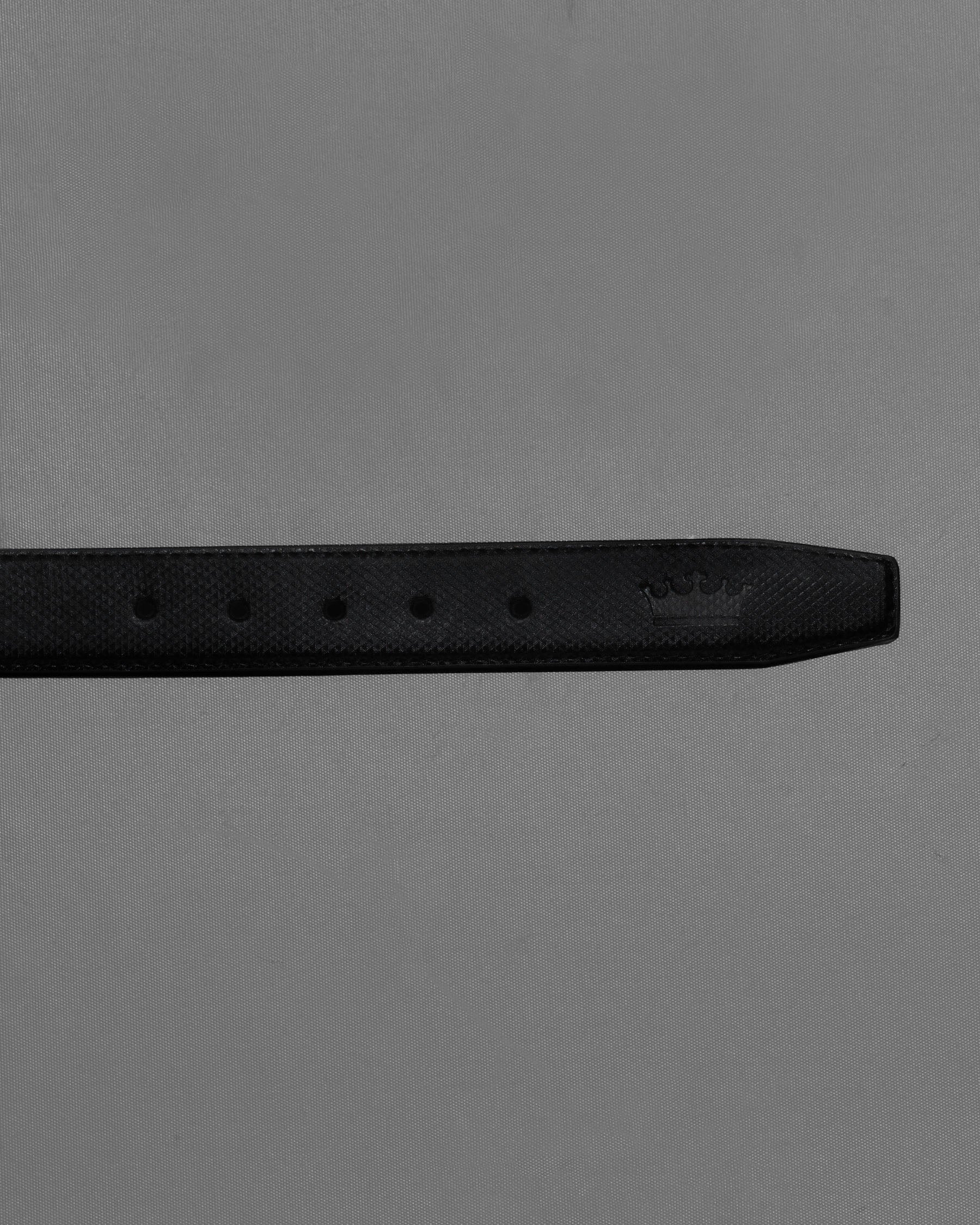 Silver Metallic Shiny Buckle Jade Black and Brown Leather Free Handcrafted Reversible Belt